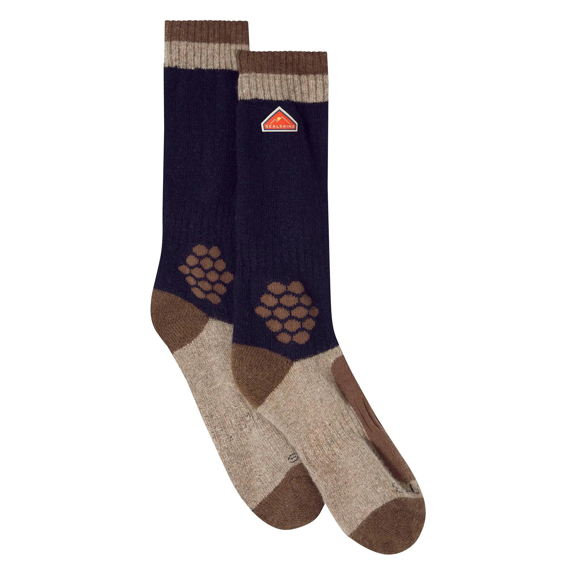 Sealskinz - Calzini da trekking in lana riciclata a blocchi di colore medio 3/5