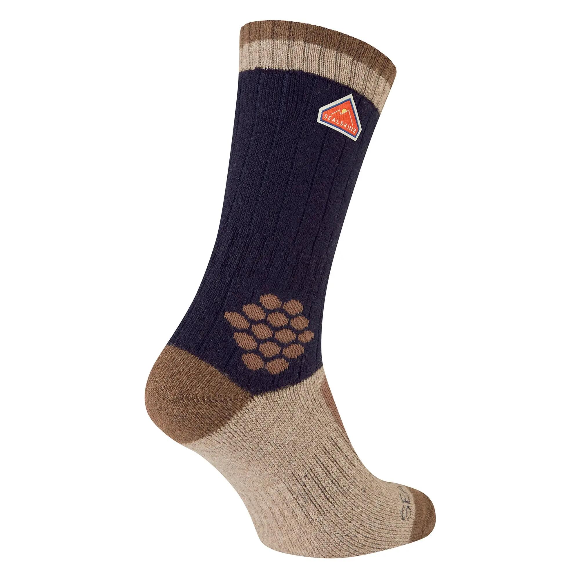 Sealskinz - Calzini da trekking in lana riciclata a blocchi di colore medio 2/5