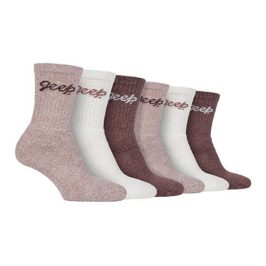 6er-Pack atmungsaktive Wandersocken für Damen aus Baumwolle