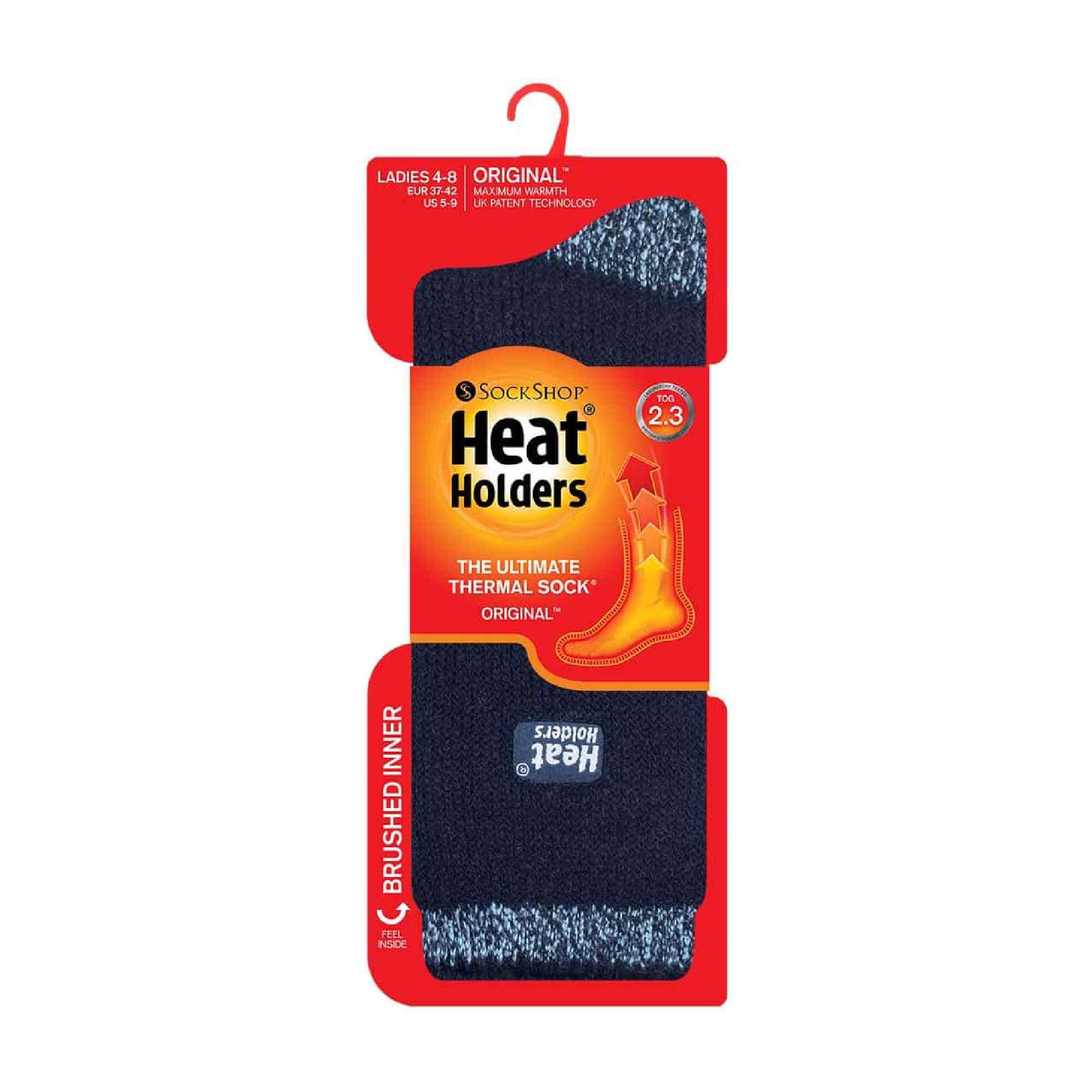 Ladies Twist Patterned Thick Winter Thermal Socks 2/6