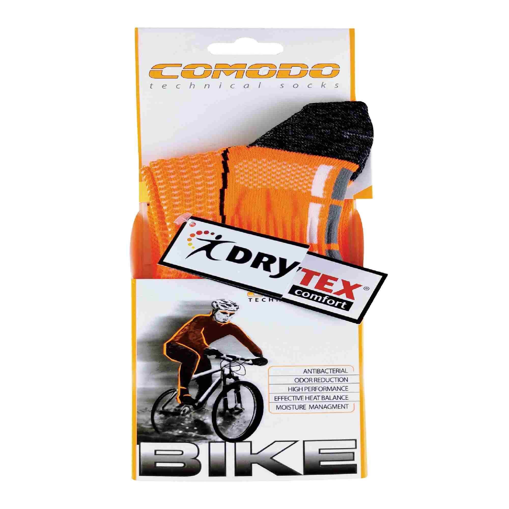 COMODO - Herren und Damen Atmungsaktiv Fahrradsocken Kurz mit Bunt Neon Farbe 2/4