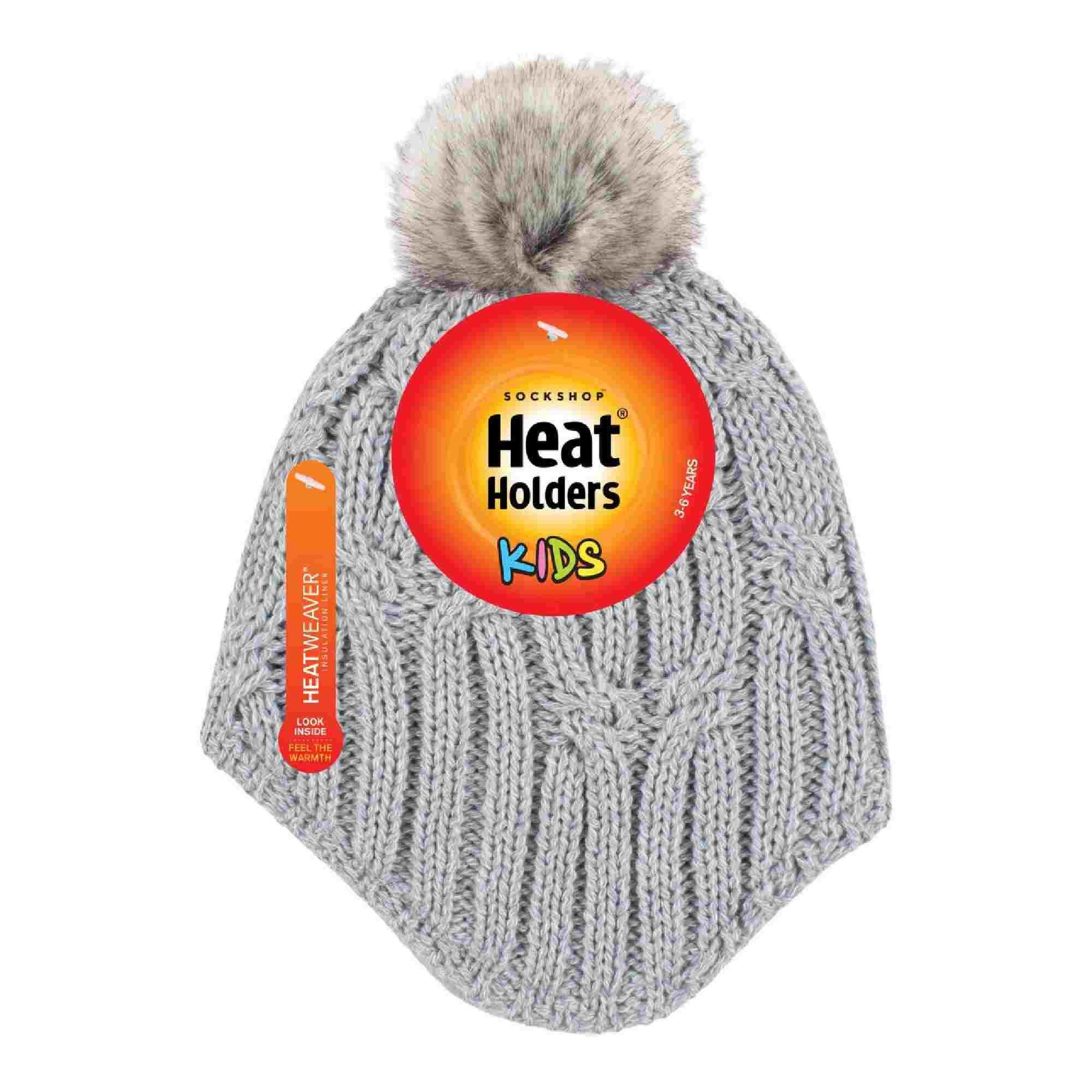 Heat Holders - Cappello Cuffia Maglia con Pompon per Ragazze 2/4