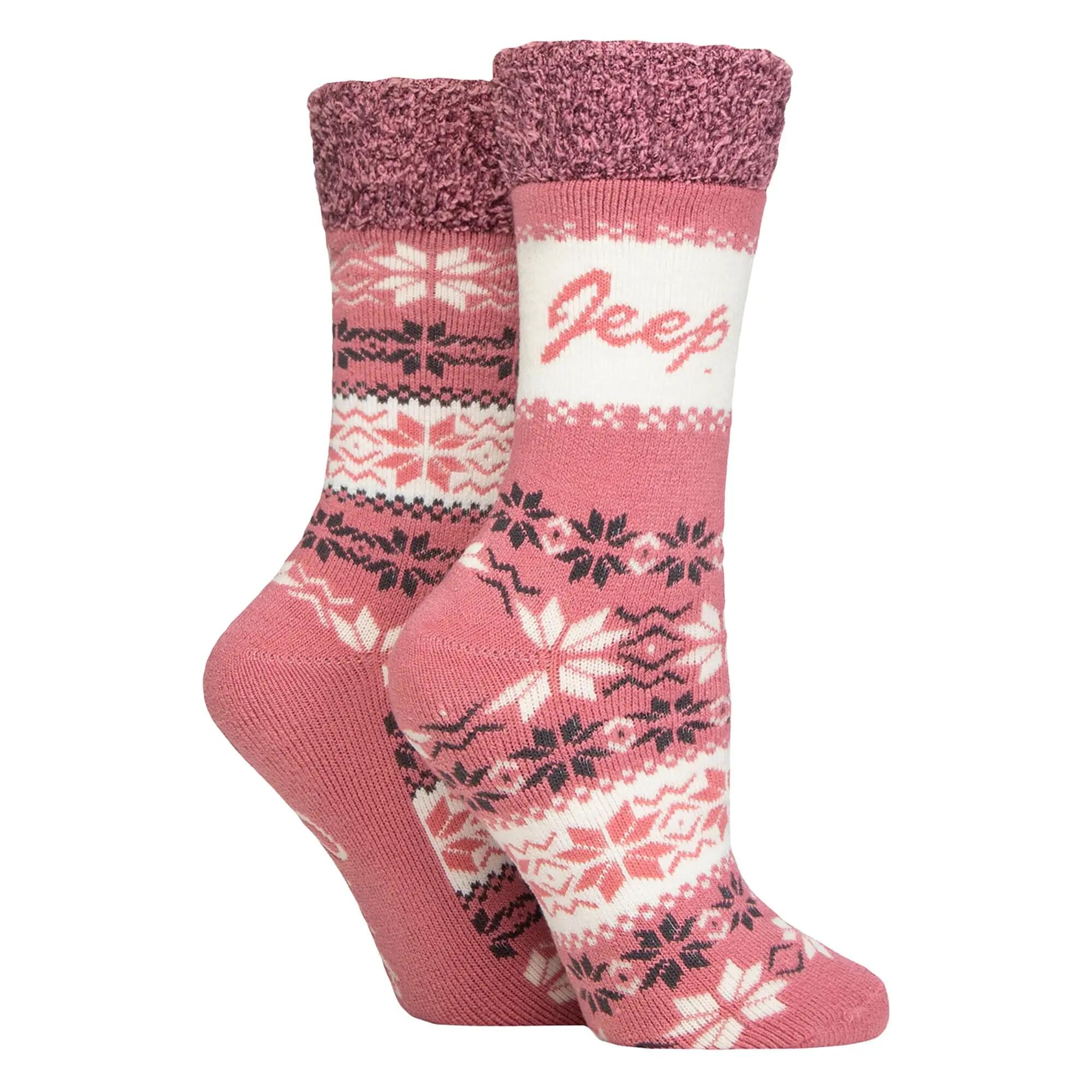 Jeep - 2 Paia Calze Donna Termiche Fair Isle | Calde Inverno 3/5