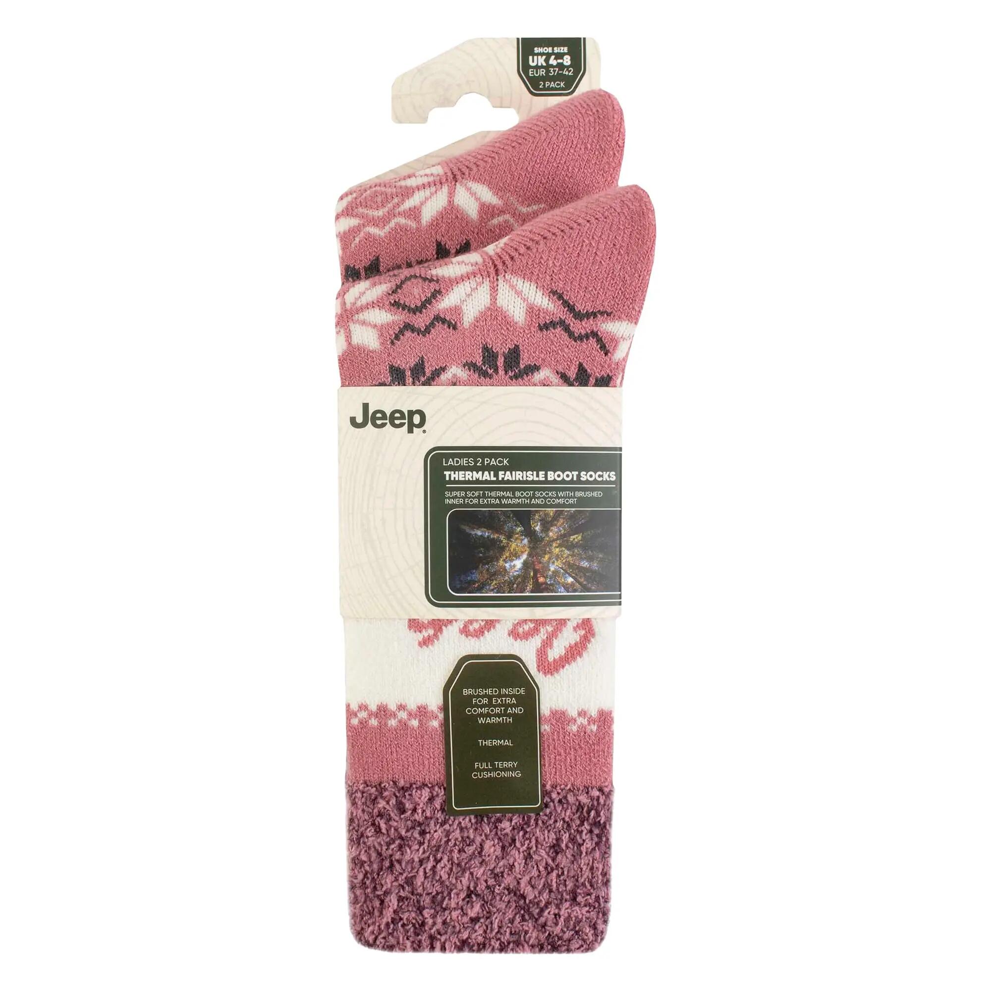 Jeep - 2 Paia Calze Donna Termiche Fair Isle | Calde Inverno 2/5