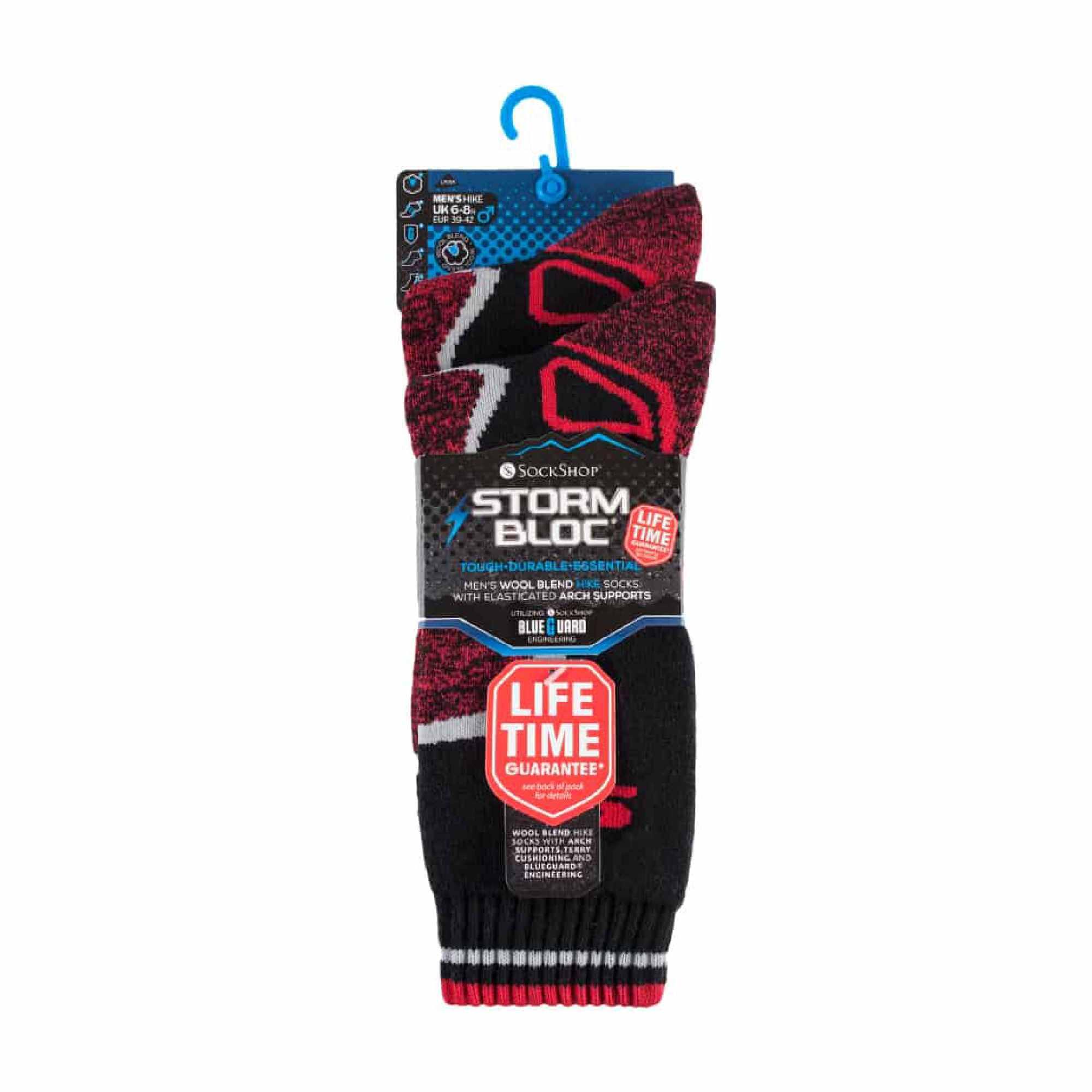 Storm Bloc - Herren 2er Pack Warme Gepolsterte Wolle Socken für Wandern 2/4
