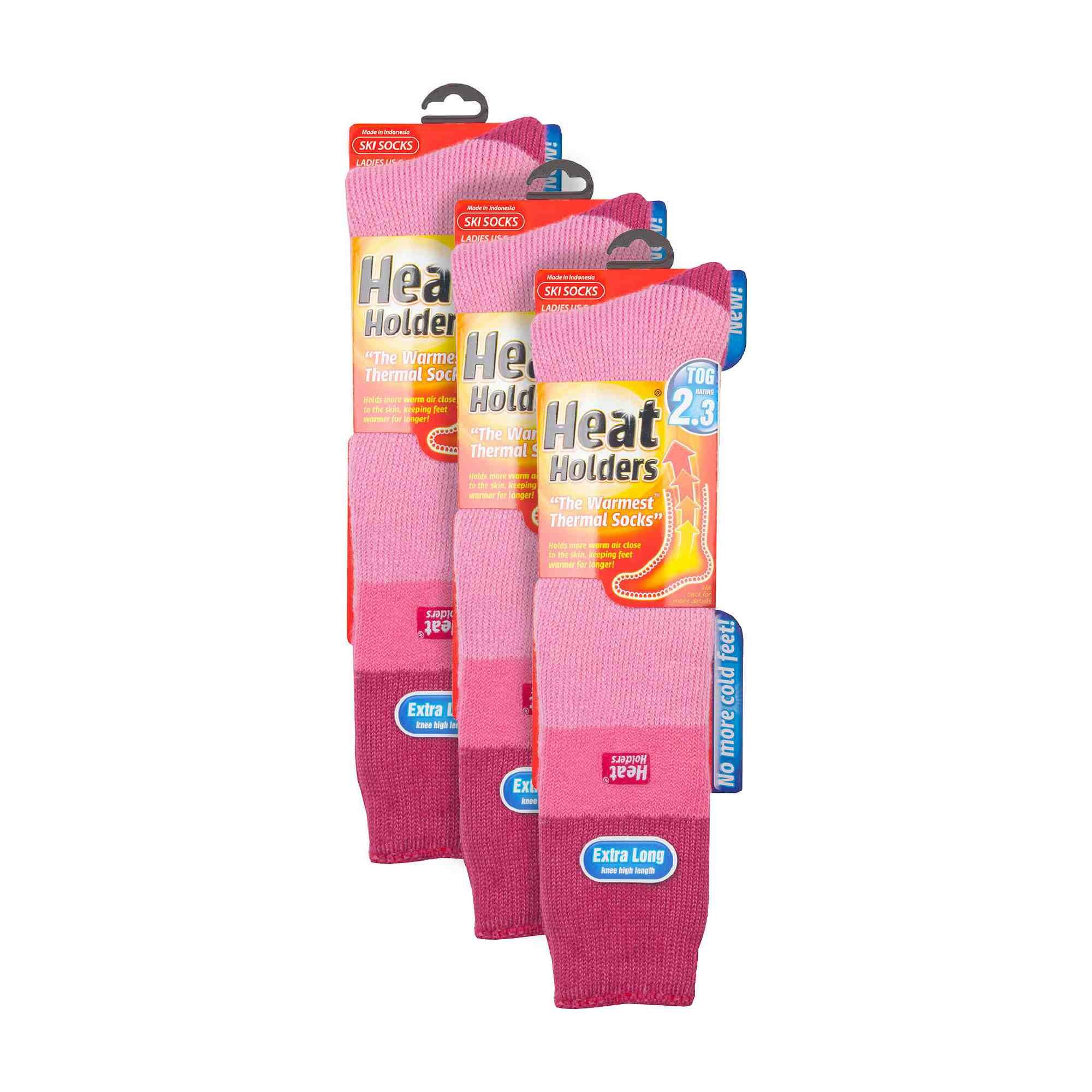 Heat Holders - 3 Paar Damen Bunte Skisocken | Kniehohe Socken Extra Warm 2/6