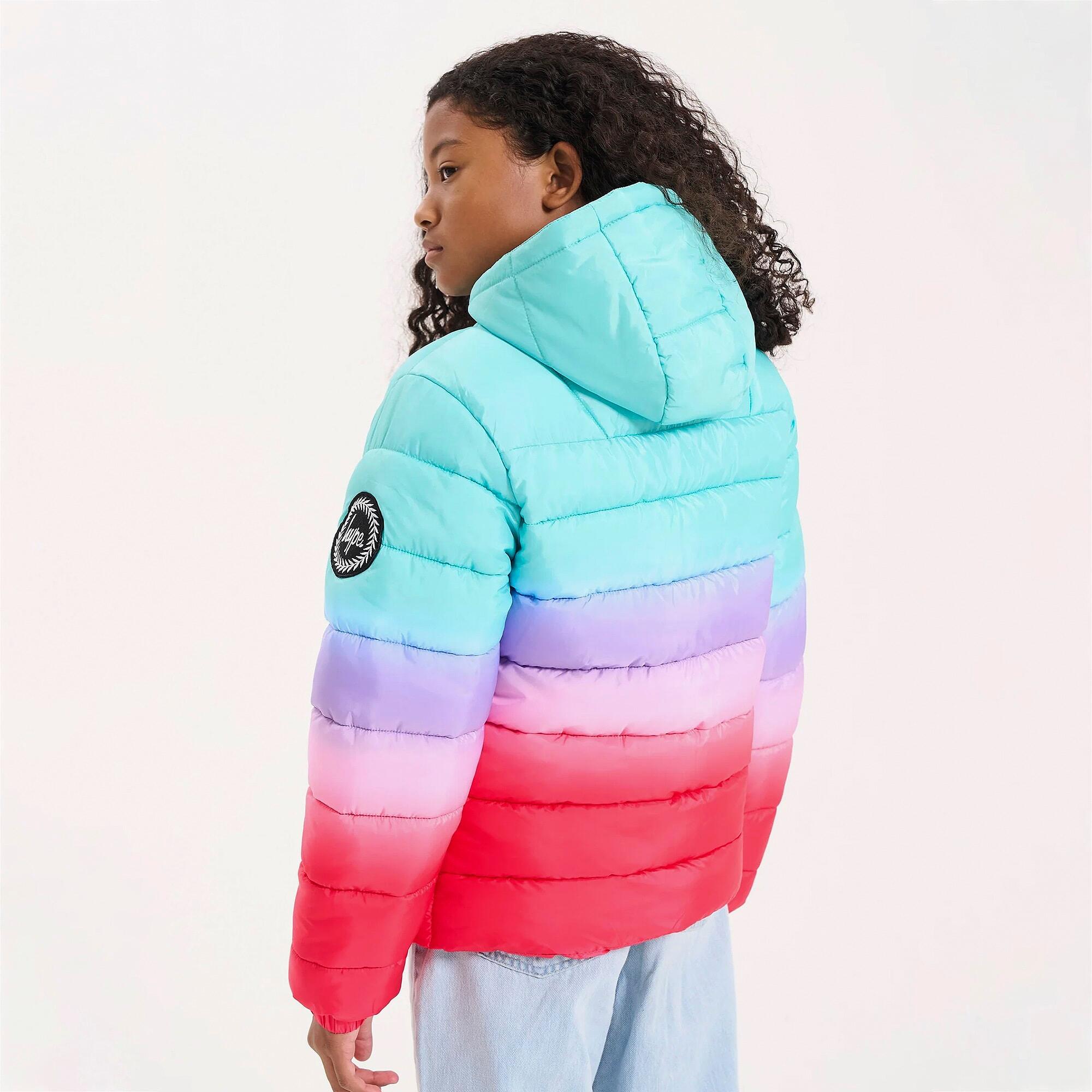 HYPE - Mädchen Steppjacke Pink Kapuze Warm Gepolstert Winterjacke 4/5