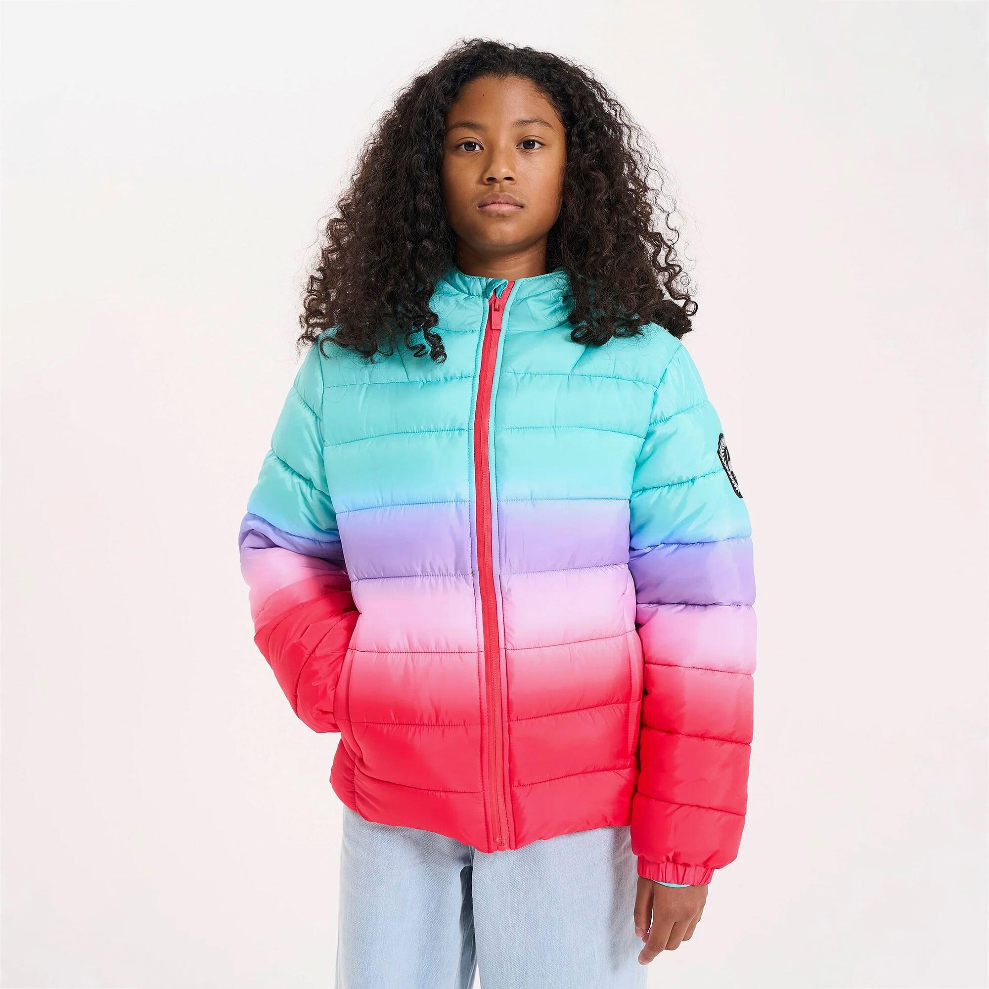 HYPE - Mädchen Steppjacke Pink Kapuze Warm Gepolstert Winterjacke 3/5