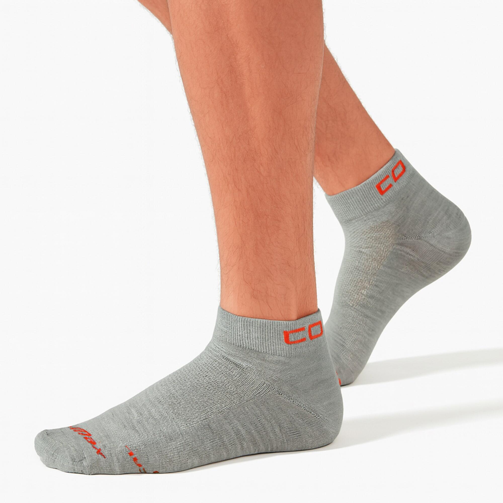 COMODO - Compressport Chaussettes Running | Basses | Coolmax | Renforcées 3/4