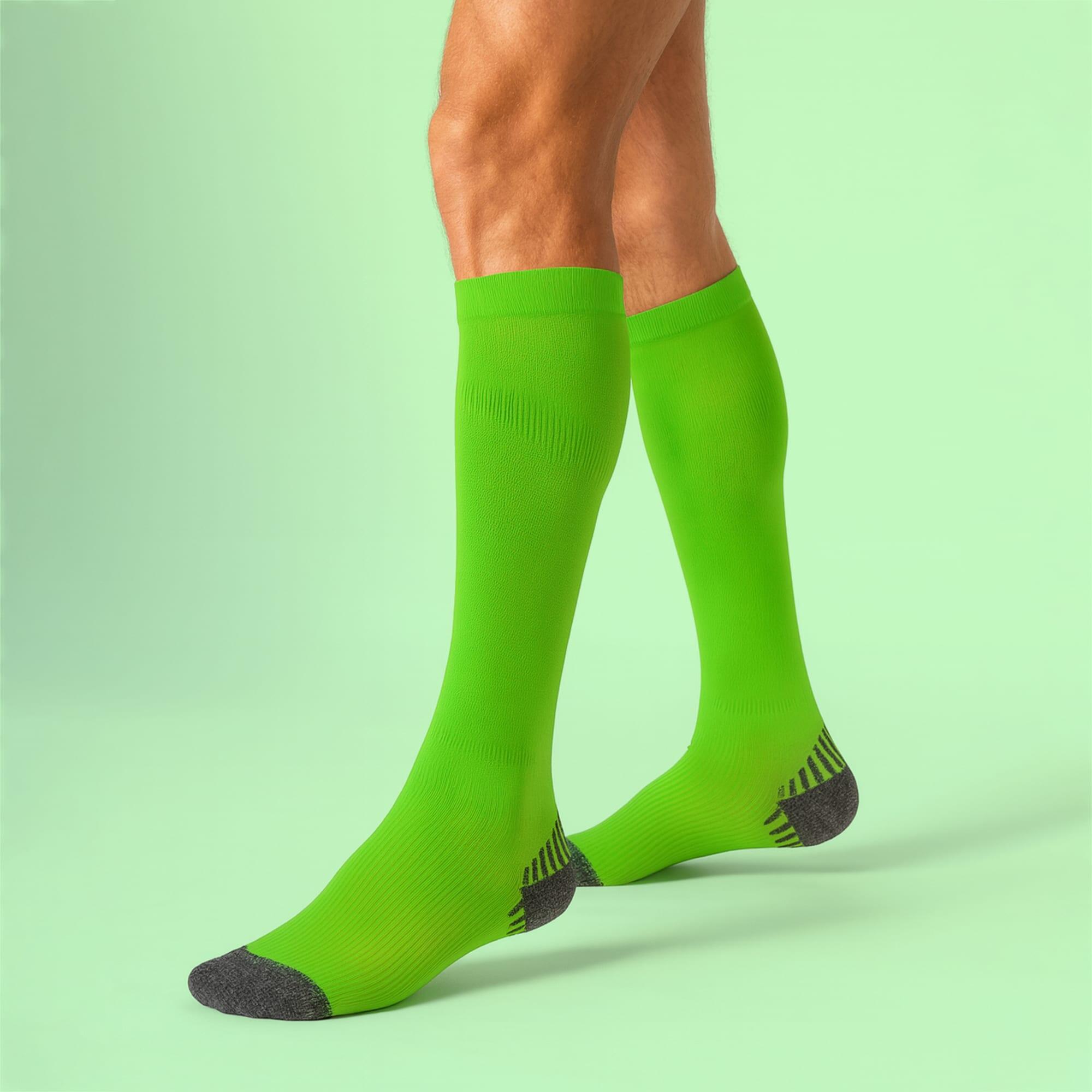 COMODO - Unisex Lange Laufsocken Kompression Sportsocken für Running/Joggen 3/4