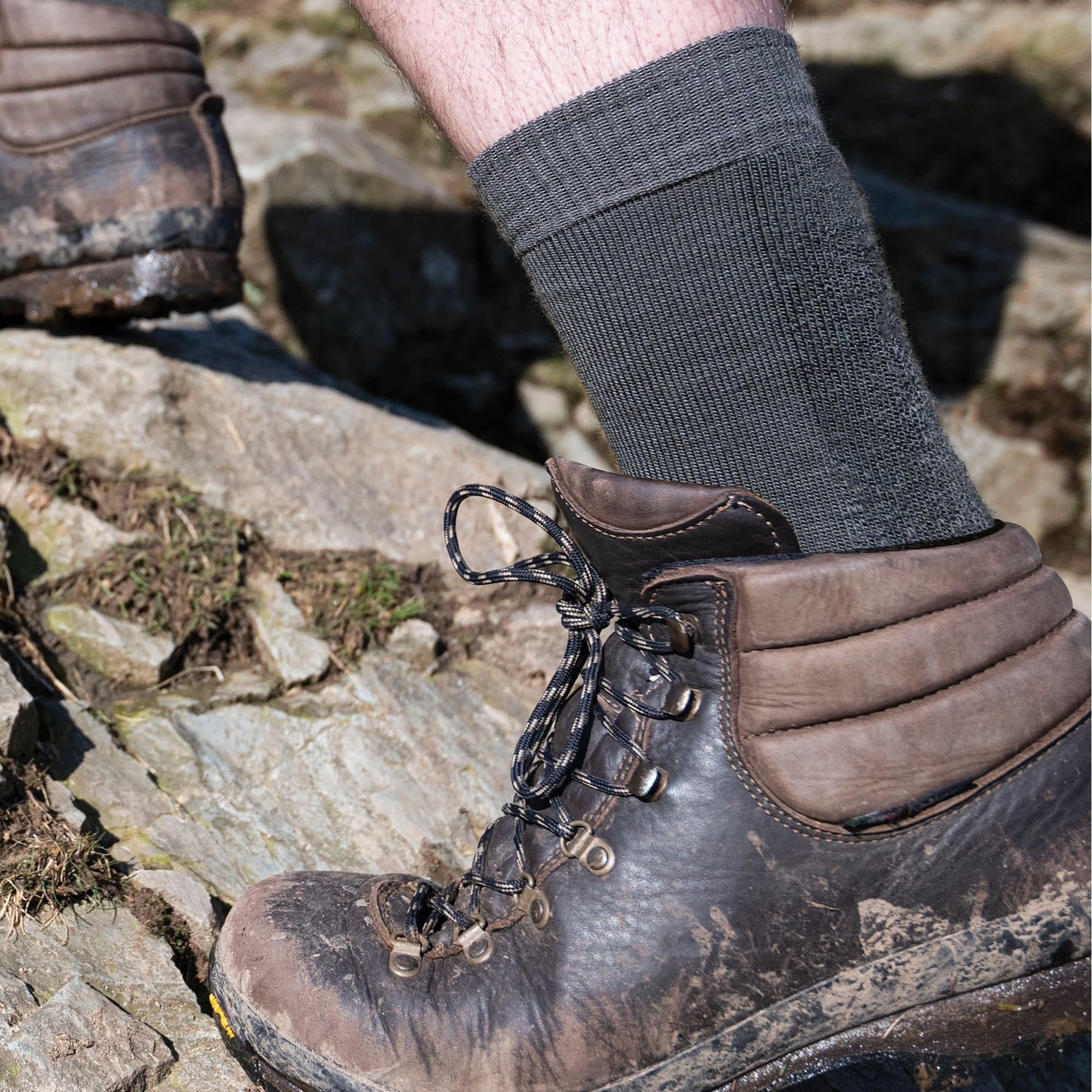 Mens Hiking Lightweight Merino Wool Performance Boot Socks 4/7