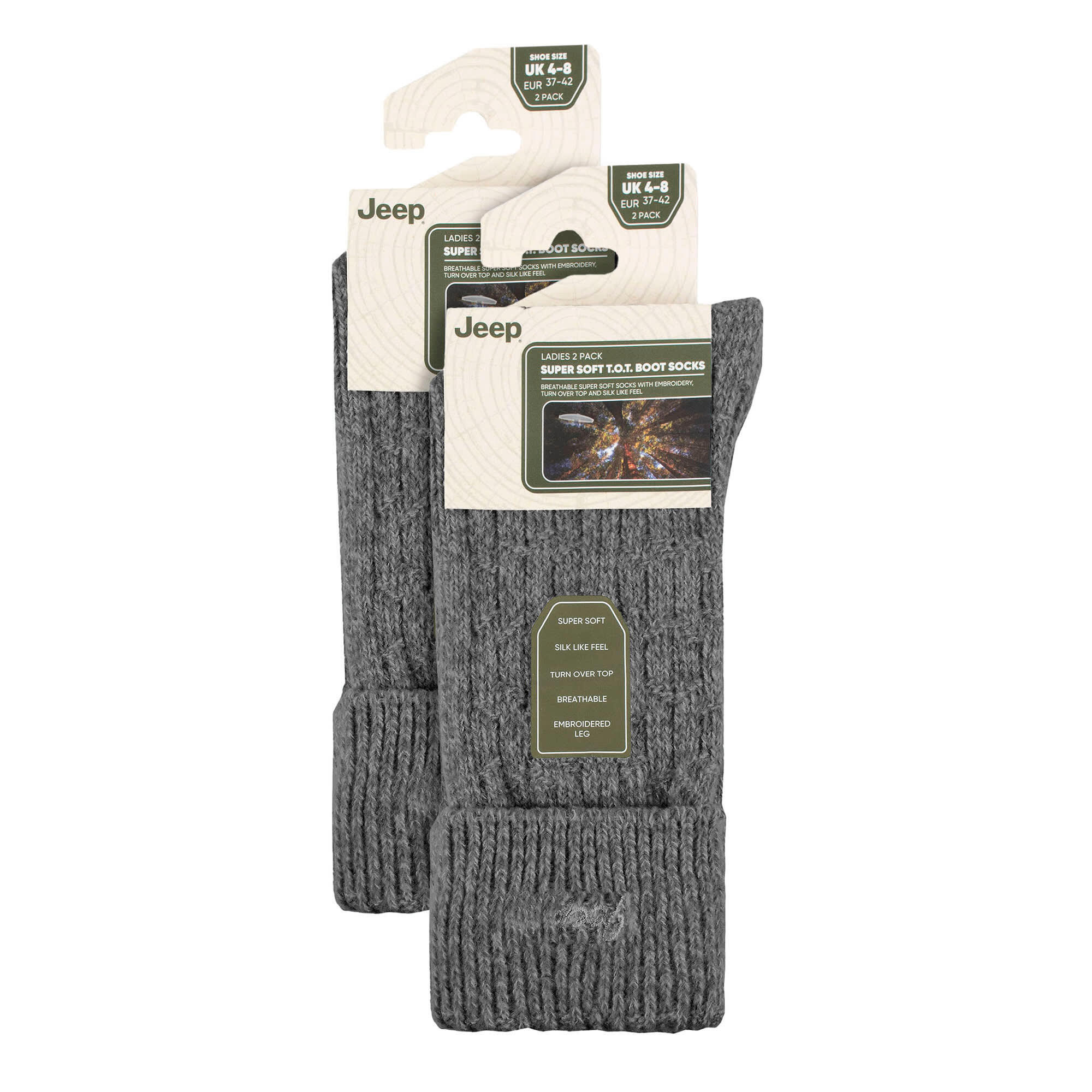 Paquet de 4 chaussettes de randonnée super douces pour bottes de marche 2/4