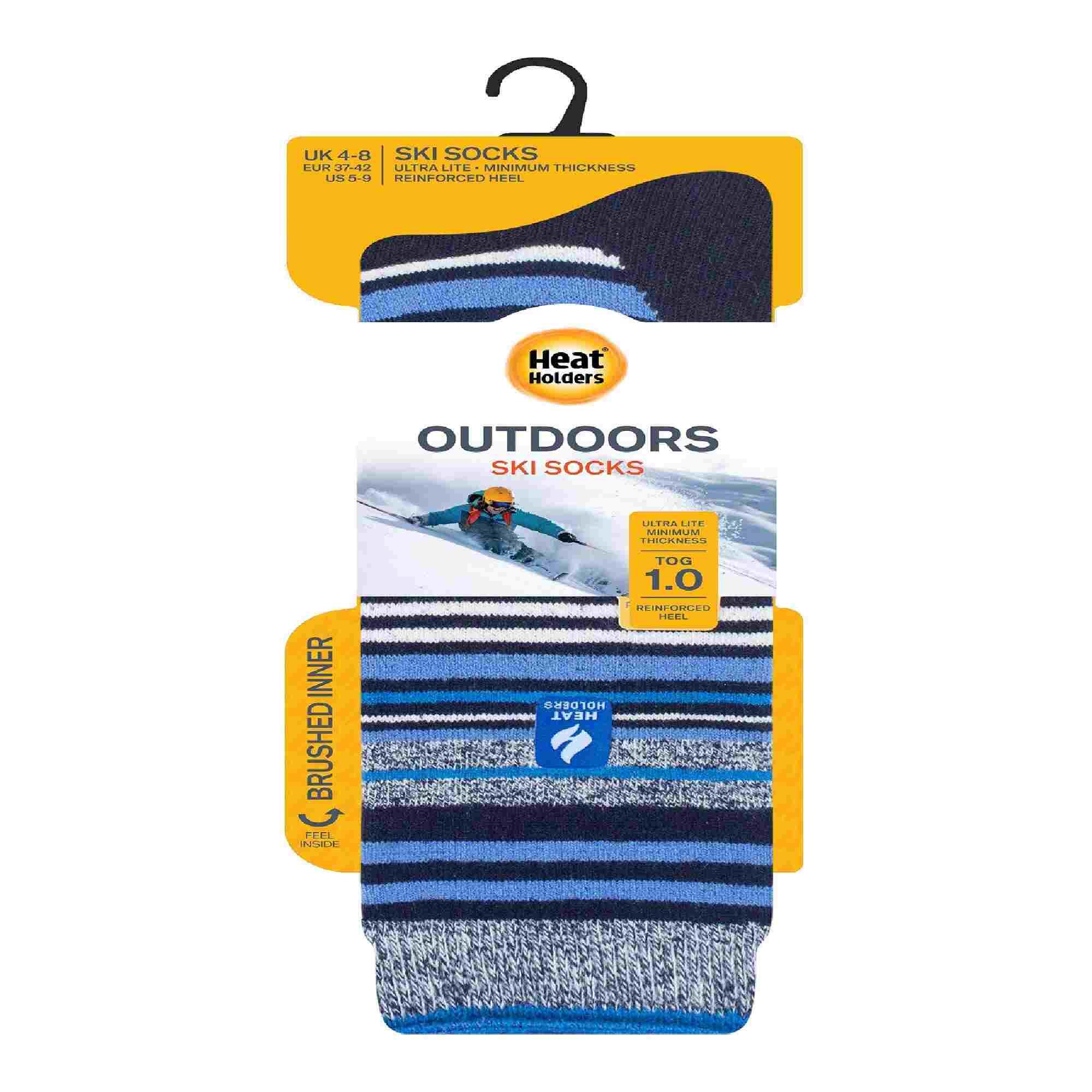 Ladies Thin Warm Winter Knee High Lightweight Thermal Ski Socks 2/6