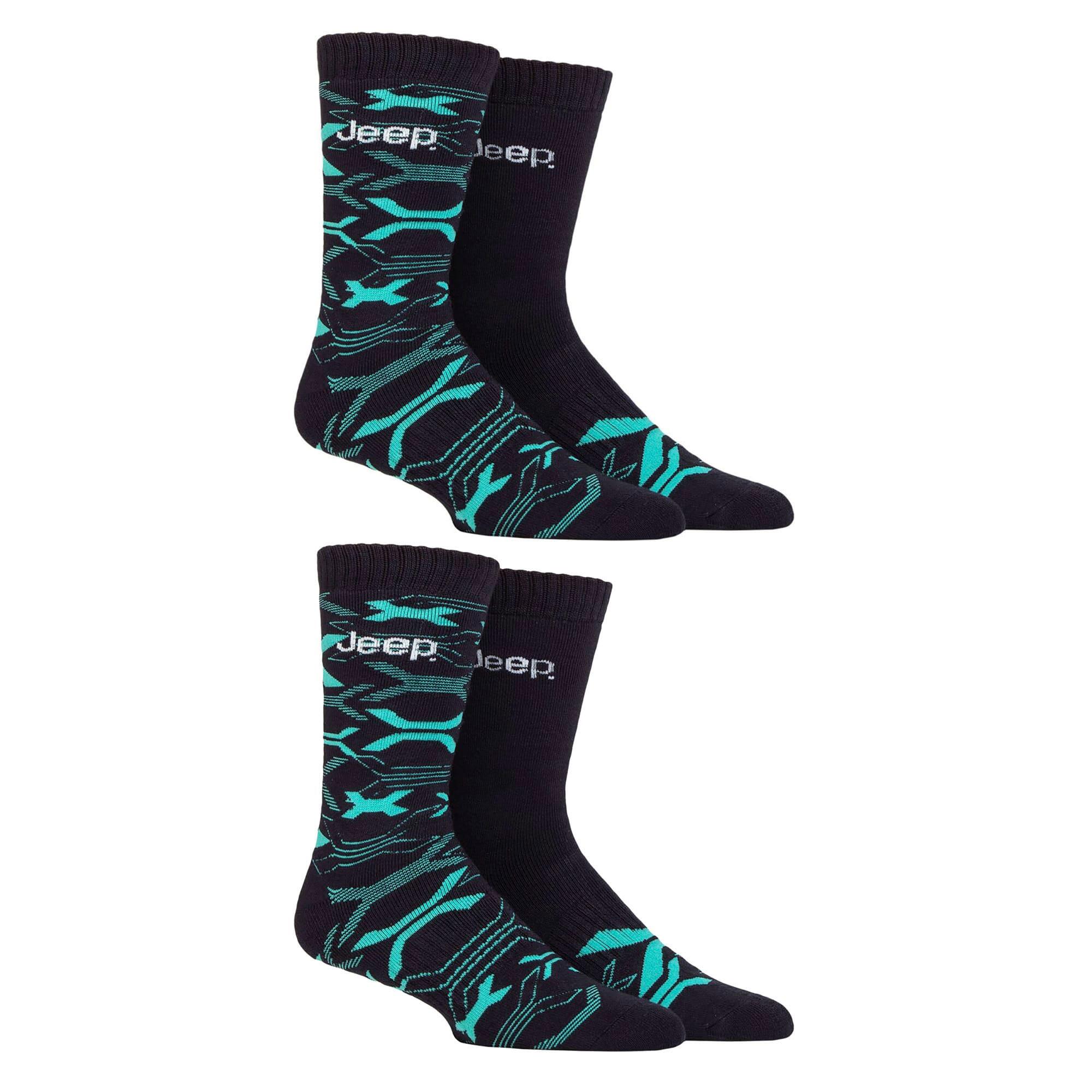 4 Pairs Mens Bamboo Boot Socks | Thick Heavy Duty Socks | Socks Ideal for Hiking 3/4