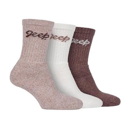 Lot de 3 paires de chaussettes côtelées en coton majoritaire pour femme