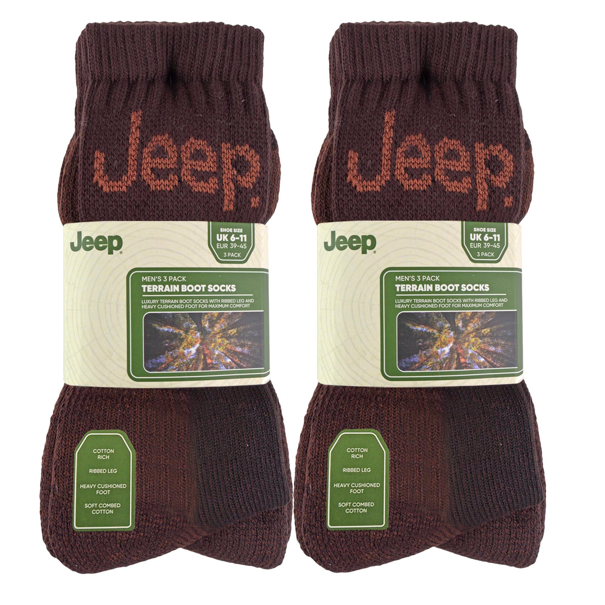 Jeep - 6 paires de chaussettes de randonnée en coton rembourré pour hommes 2/5