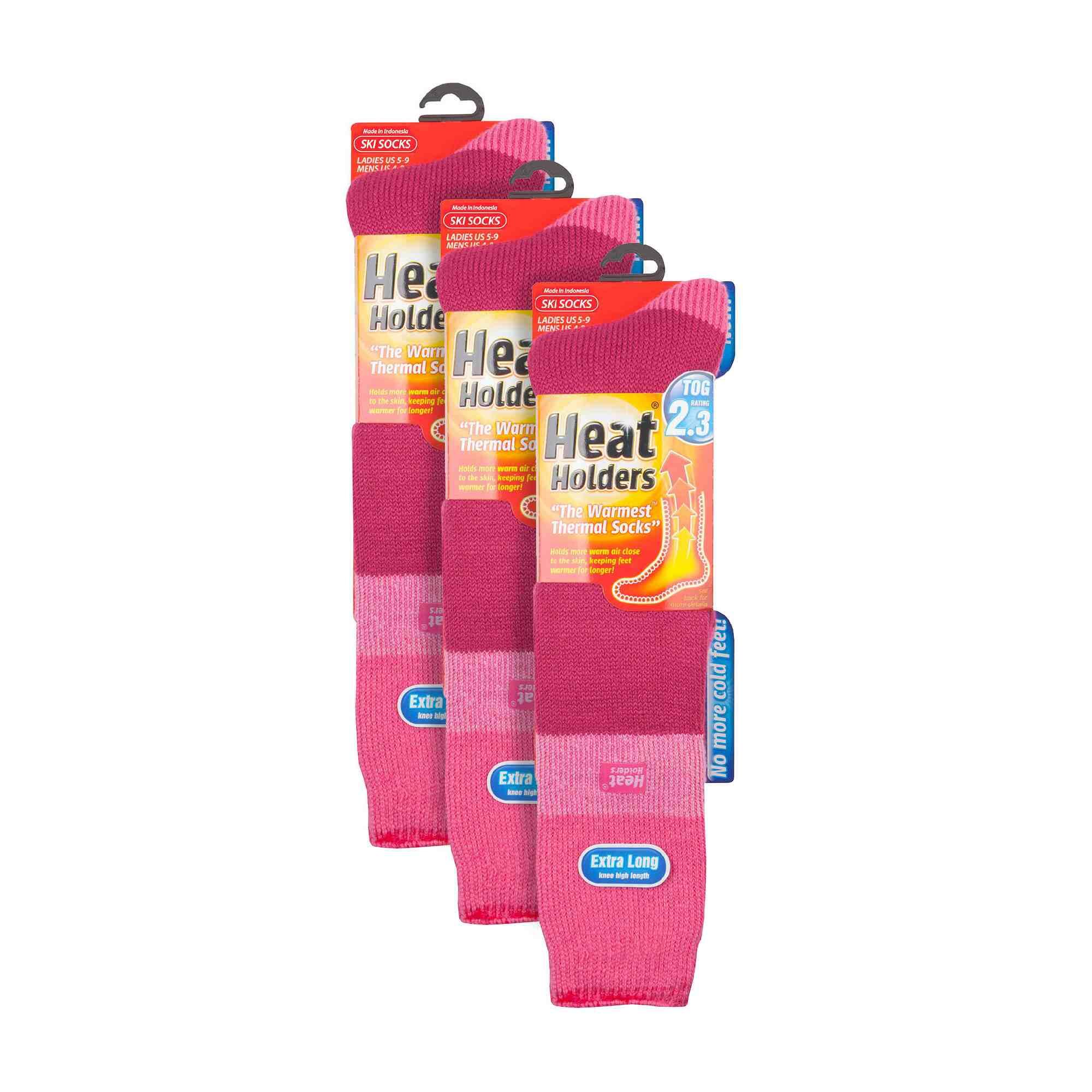 Heat Holders - 3 Paar Damen Bunte Skisocken | Kniehohe Socken Extra Warm 2/6