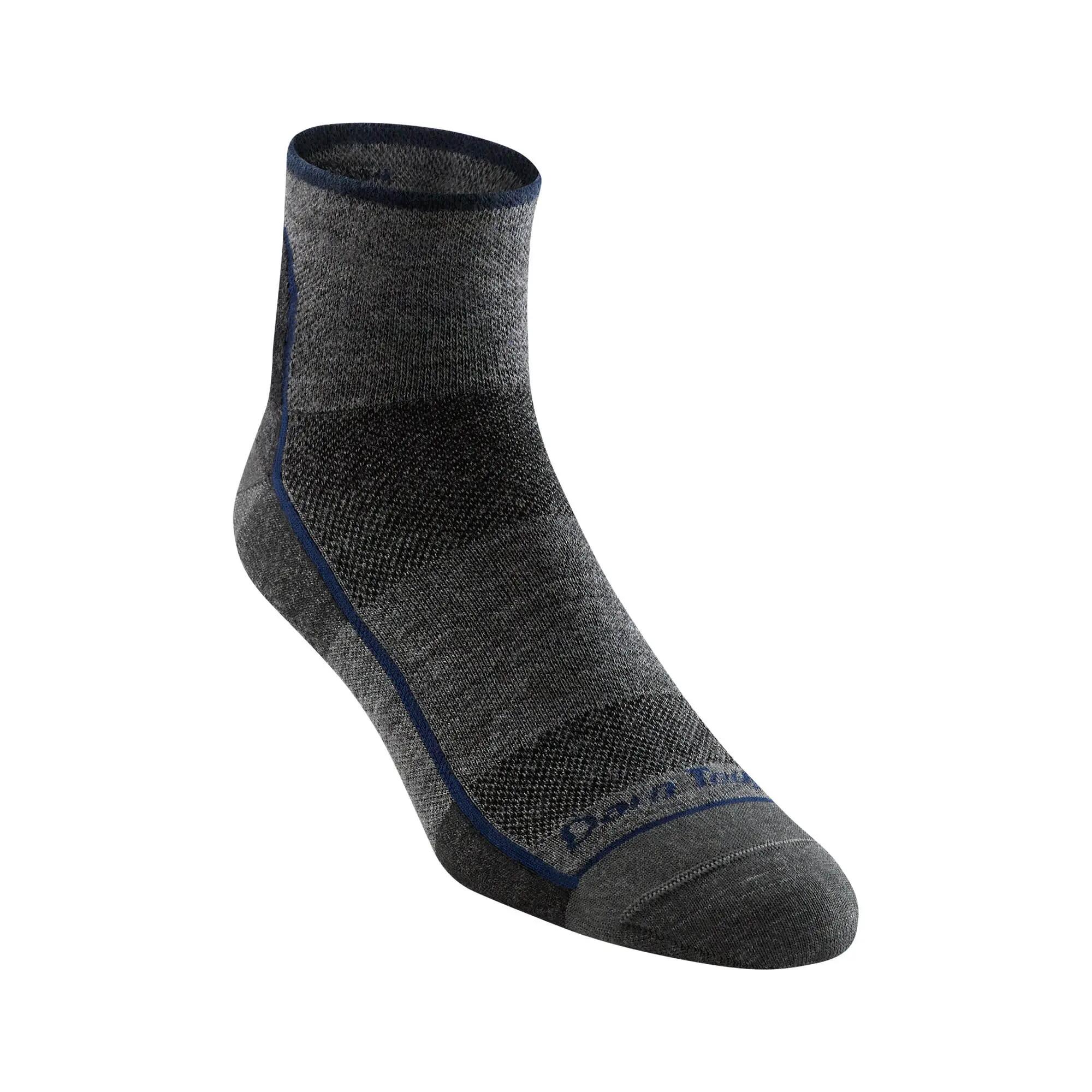 Mens Merino Wool Quarter Lightweight Running Seamless Socks 2/5