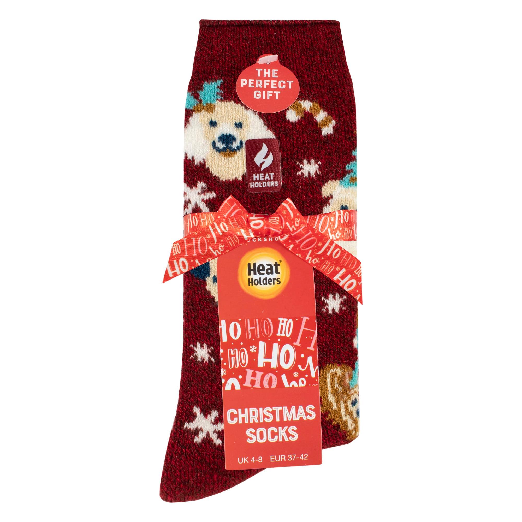Heat Holders Lite - Calzini Donna Soffice Ricamato Natale 2/6