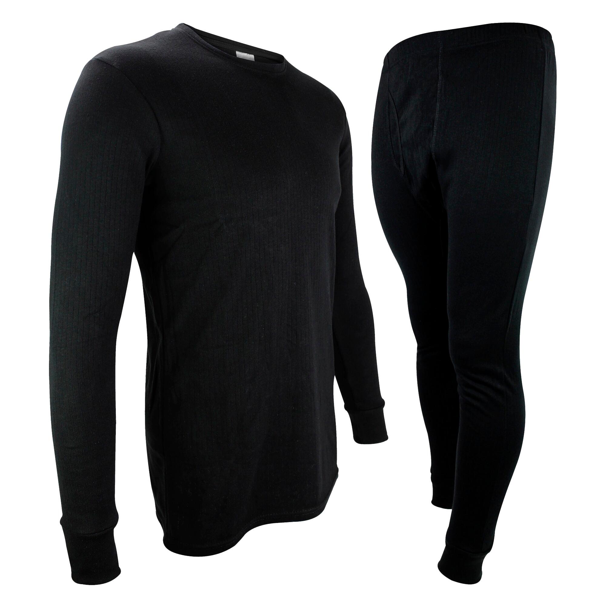 Mens Thermal Underwear Set | Fleece Lined Top & Long Johns Set 3/5