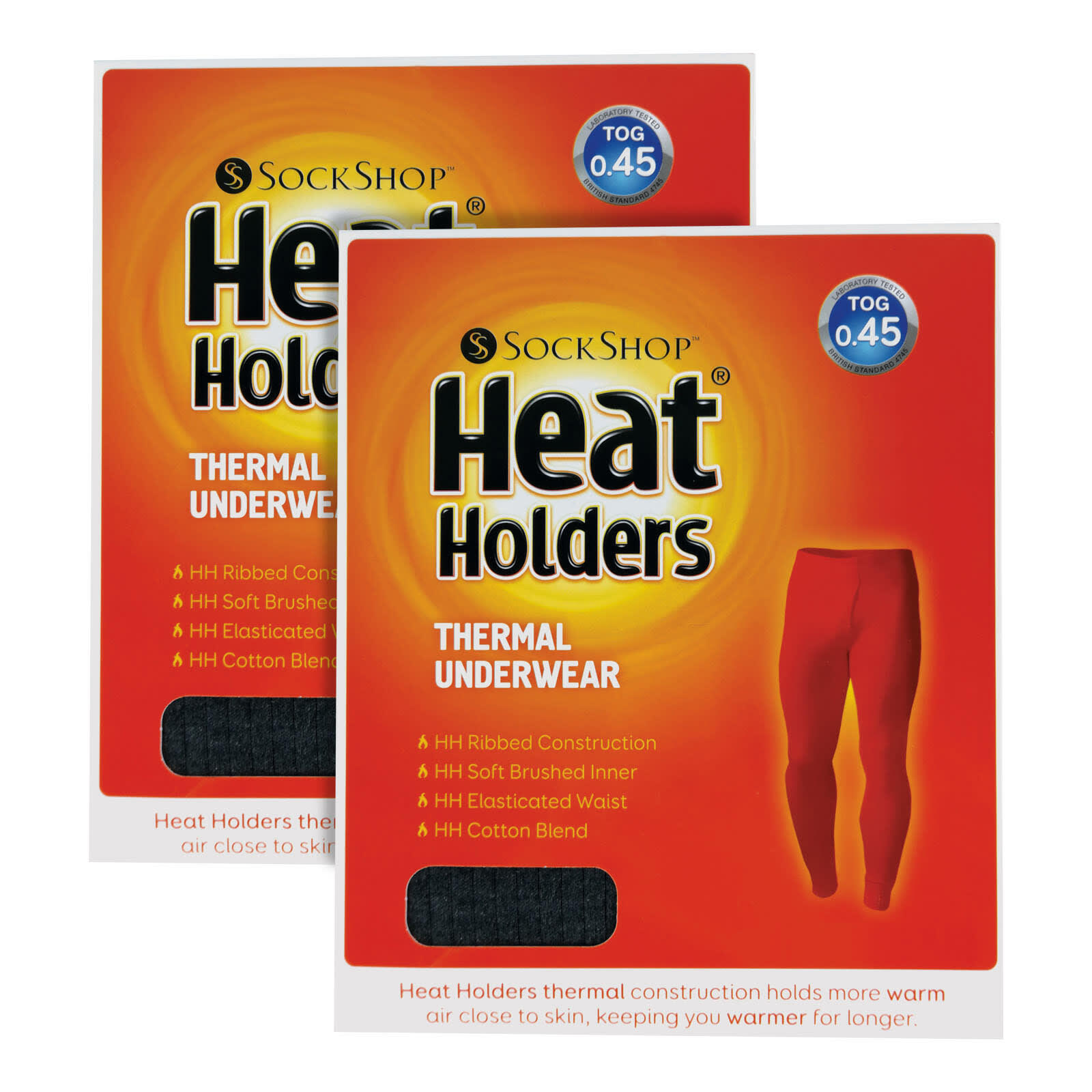 Heat Holders - Uomo Mutande Lunghe 2 PK Pompon Pantaloni Strato Base 2/6