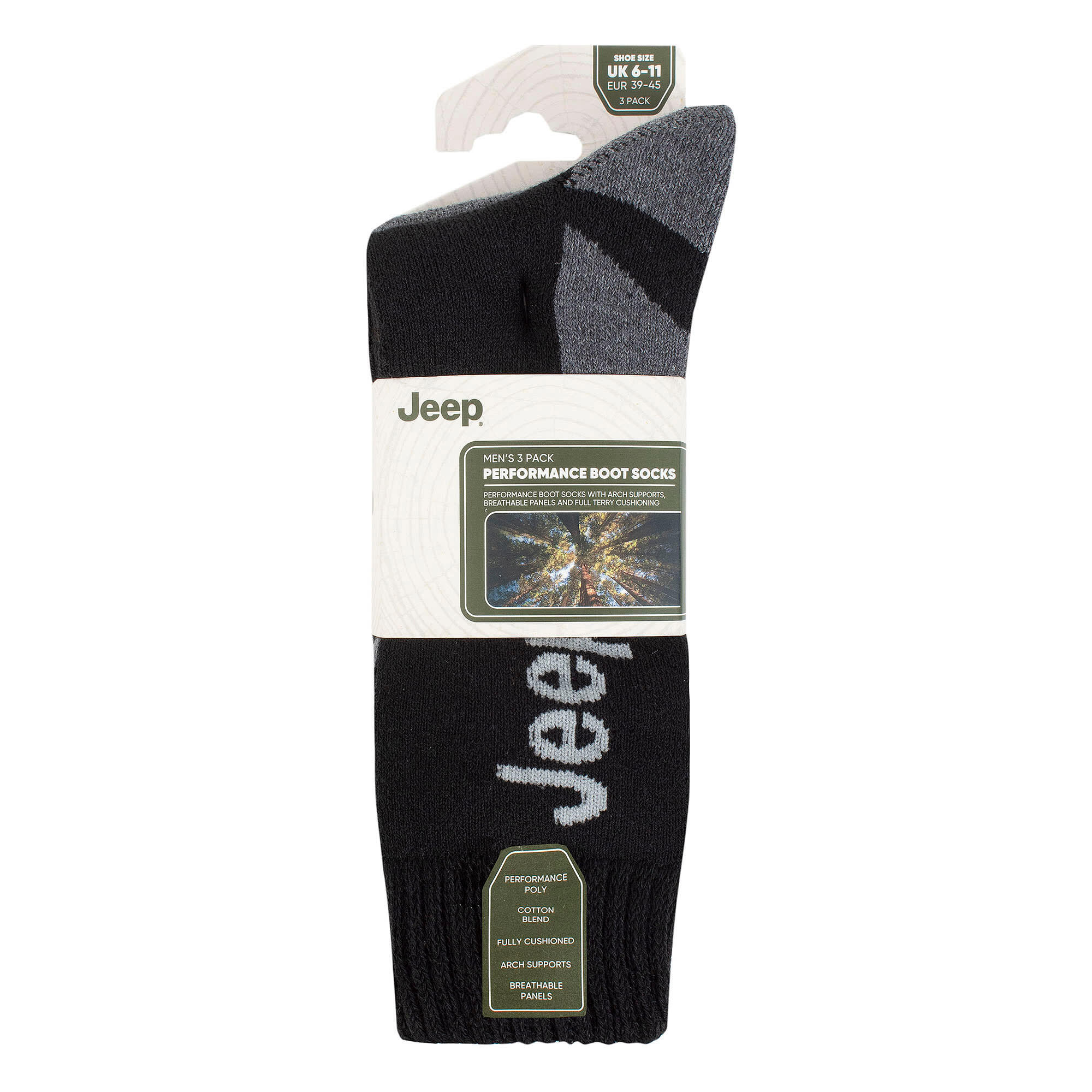 3er-Pack Herren-Walking-Performance-Stiefelsocken 2/4