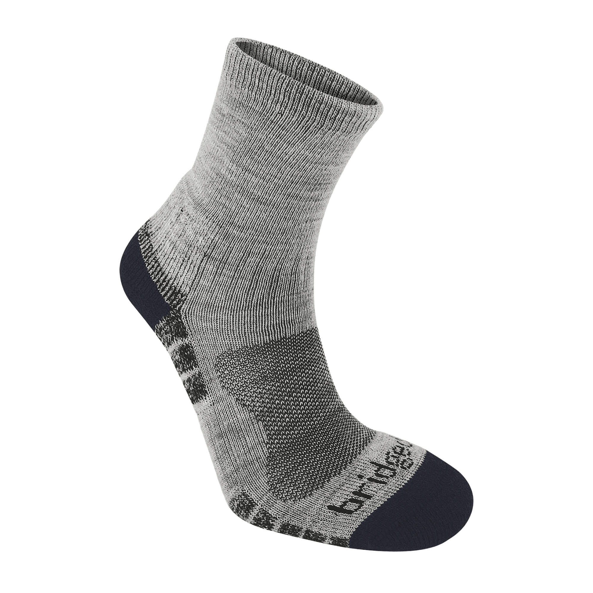 Mens Hiking Lightweight Merino Wool Performance 3/4 Crew Socks 5/5