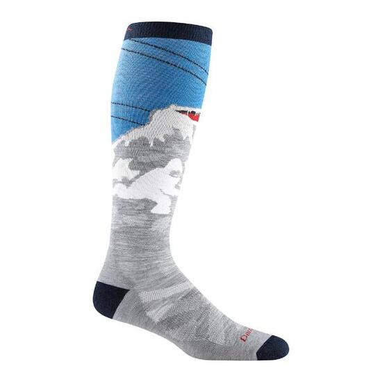 Darn Tough Chaussettes Homme Mi-Mollet Ski Snowboard Motif Yéti Laine Mérinos