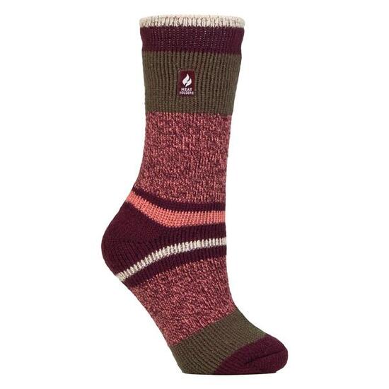 Heat Holders - Chaussettes thermiques à rayures mixtes pour dames