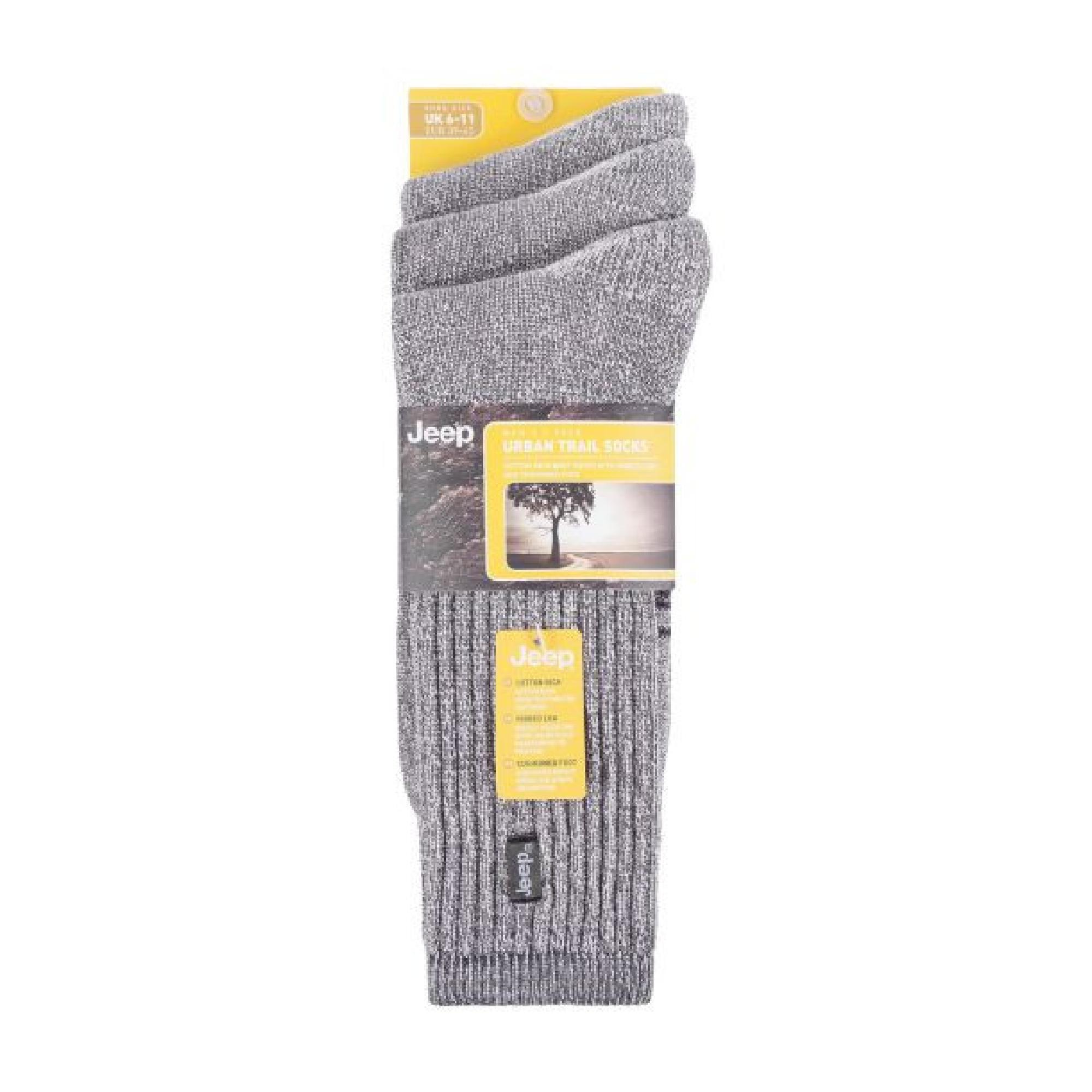 JEEP -3 Paires Homme Coton Vintage Randonnée Chaussettes avec Renfort Renforcees 2/5