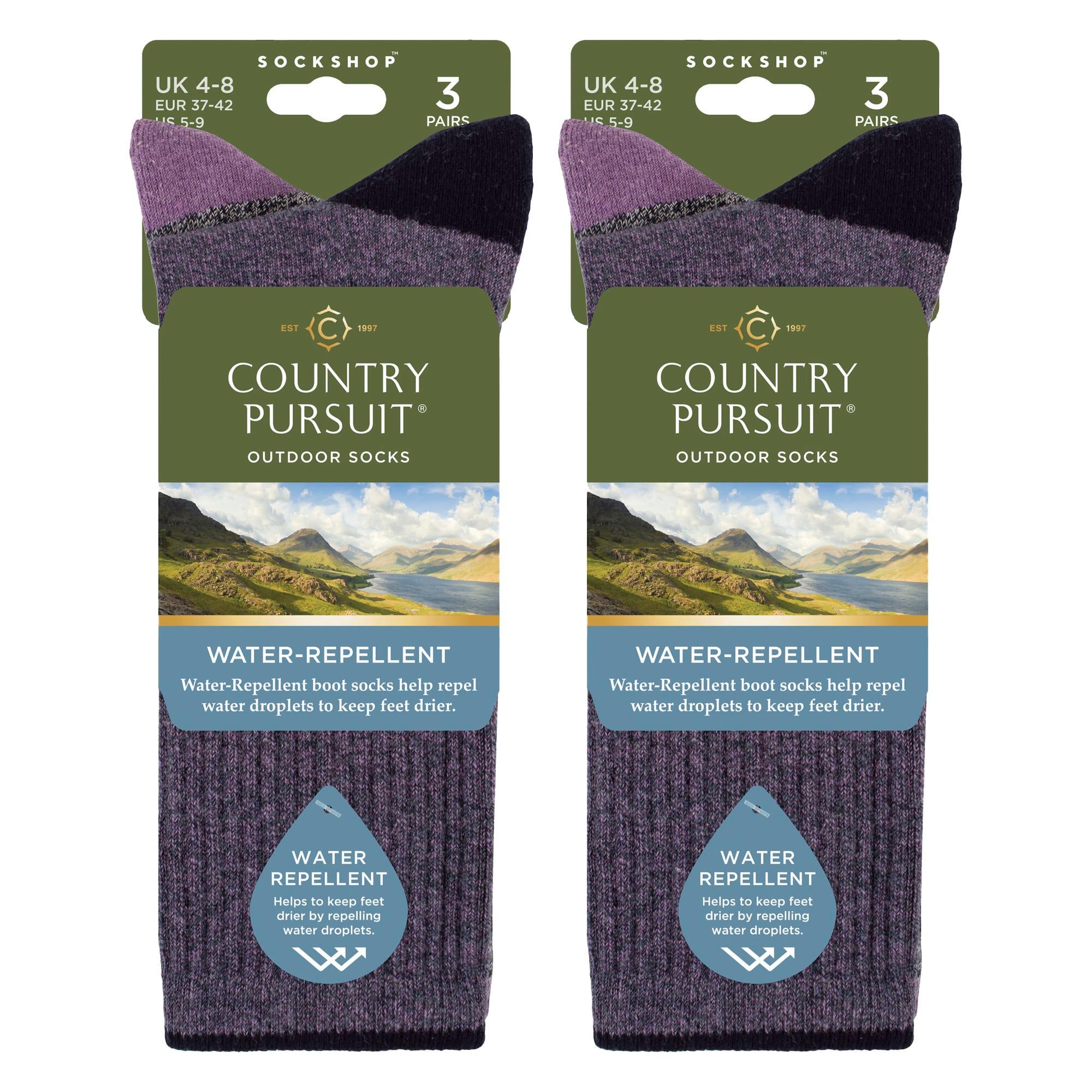 Country Pursuit - 6 Paires de Chaussettes Femme Imperméables Rembourrées Douces 2/5