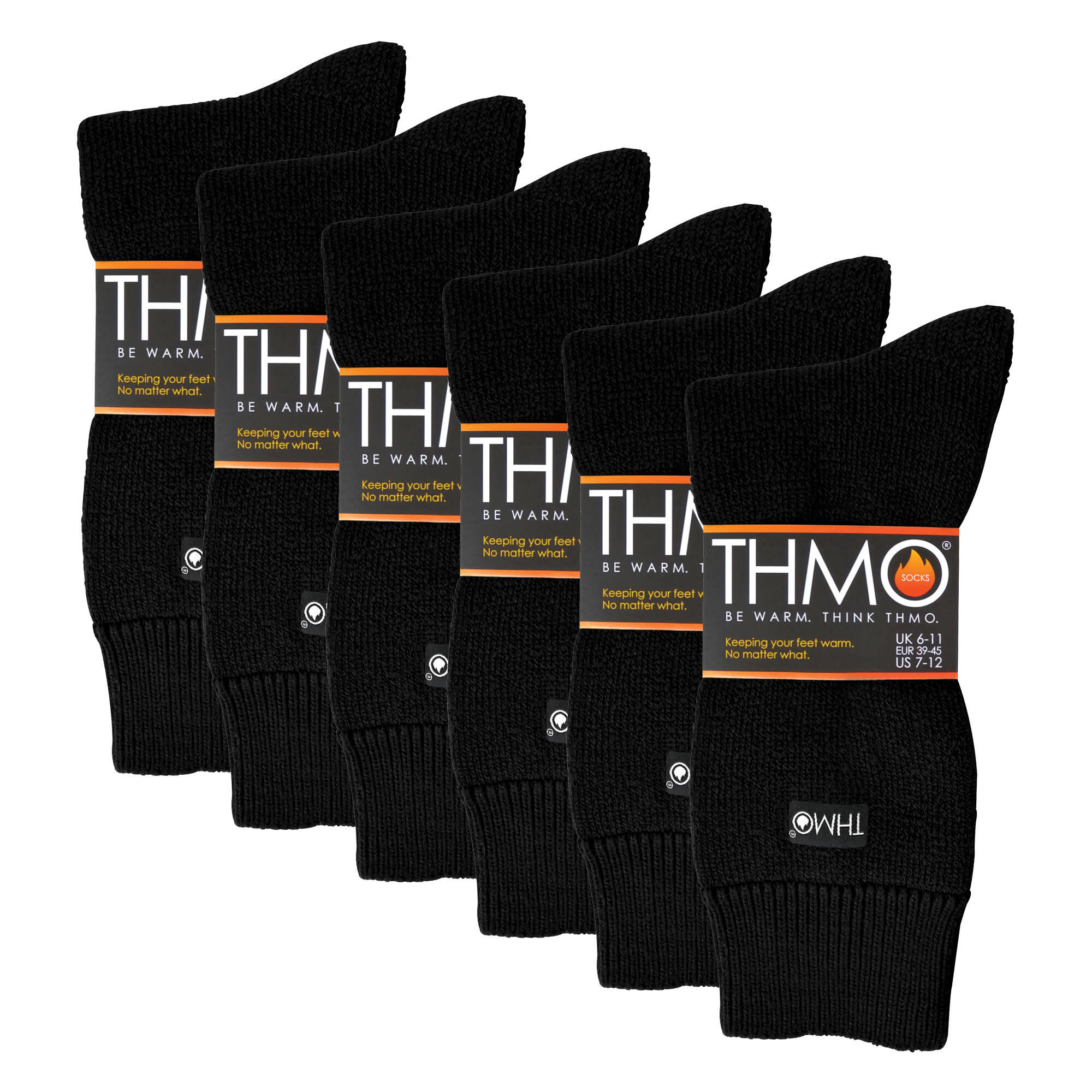 THMO - 6 paires de chaussettes thermiques douces et respirantes pour homme 2/6