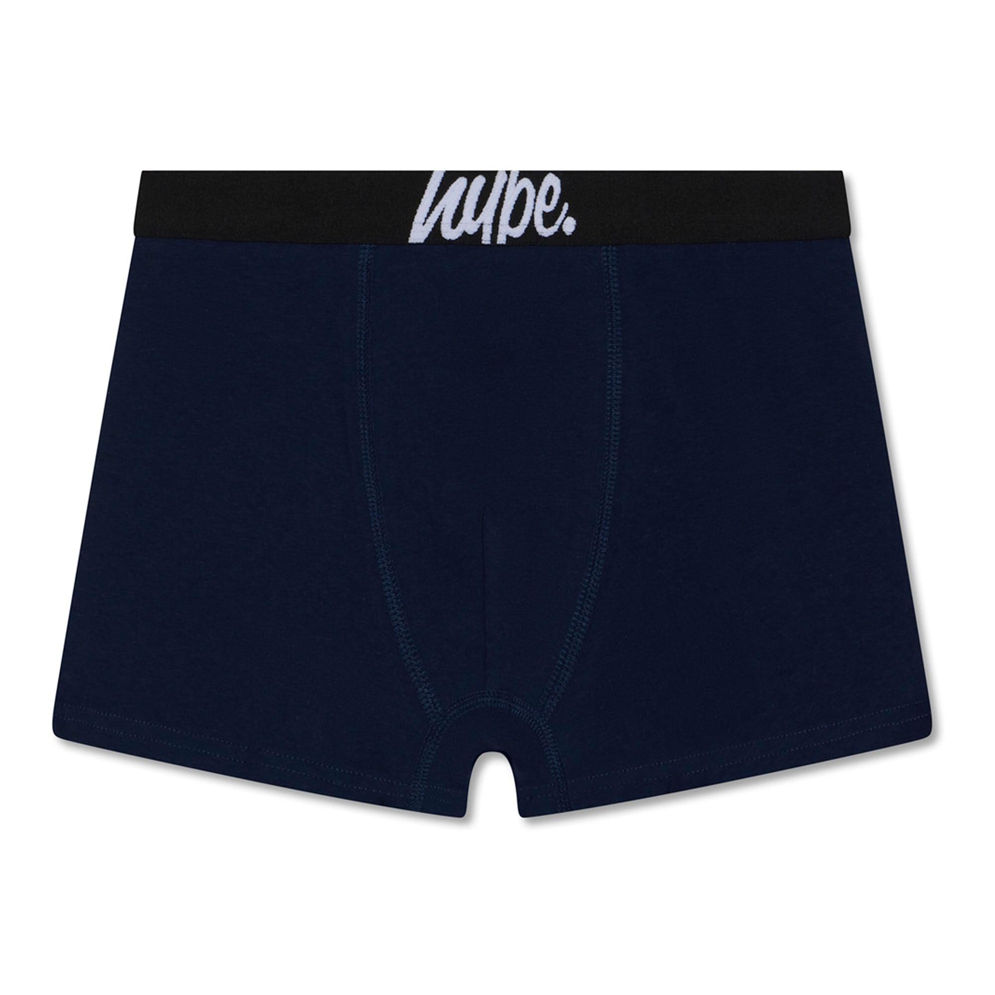 HYPE - 3er Pack Jungen Boxer Schwarz Grau Marine Unterwäsche 5/5