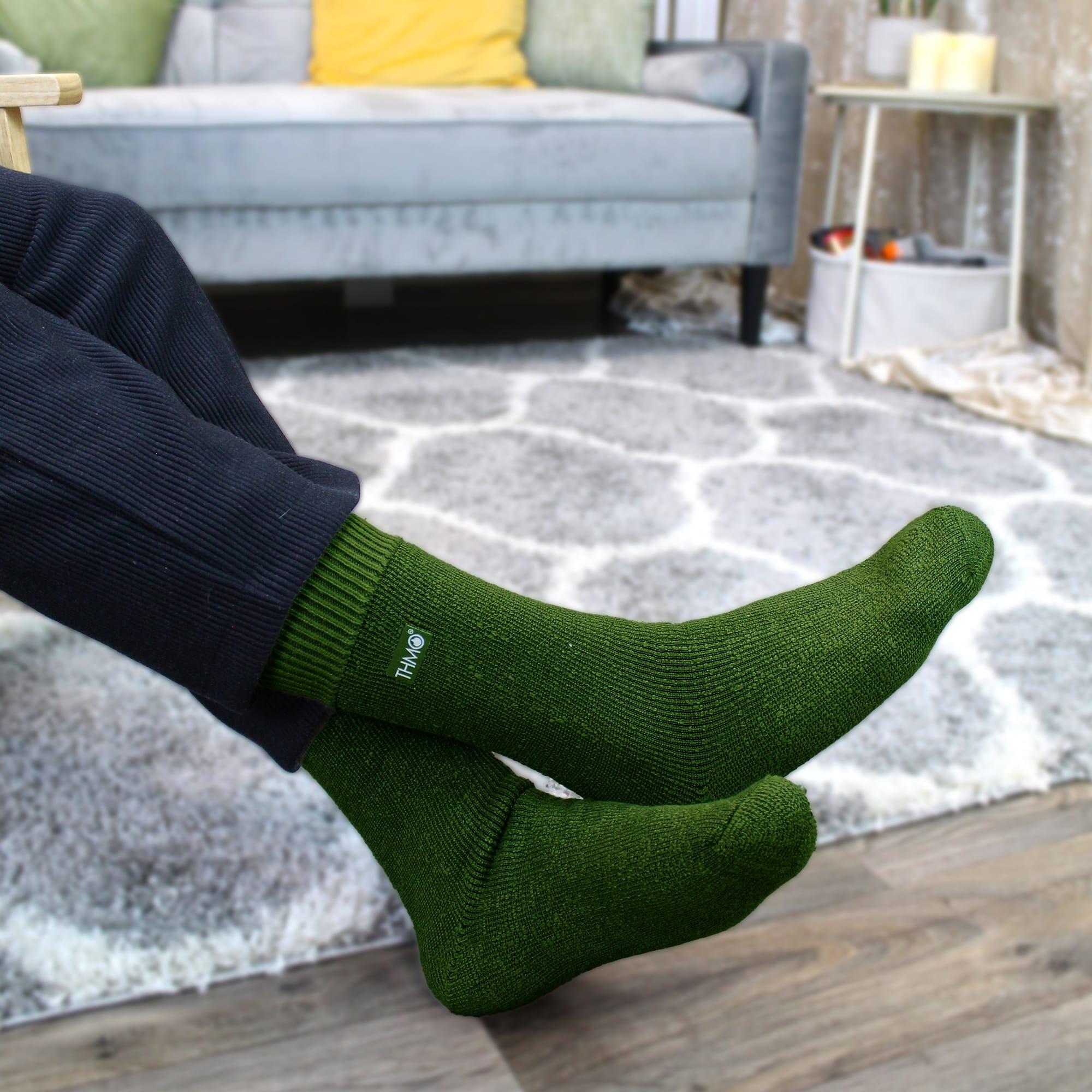 Mens Thick Winter Thermal Socks with Seamless Toe 3/7