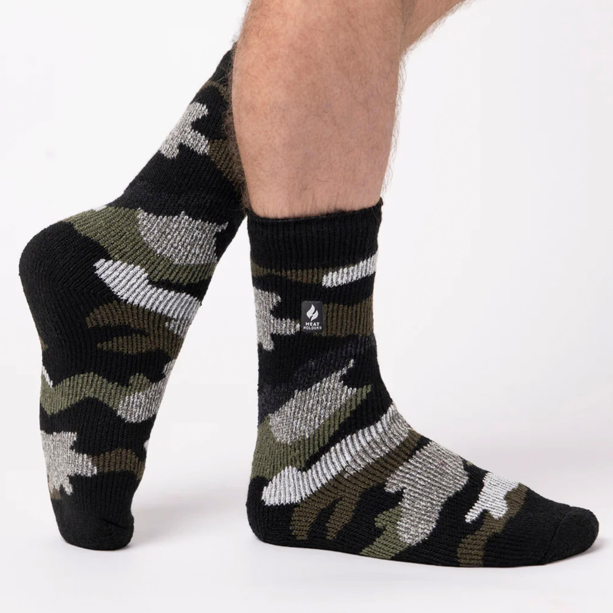 Chaussettes thermiques Jacquard pour hommes pour l'hiver 3/4