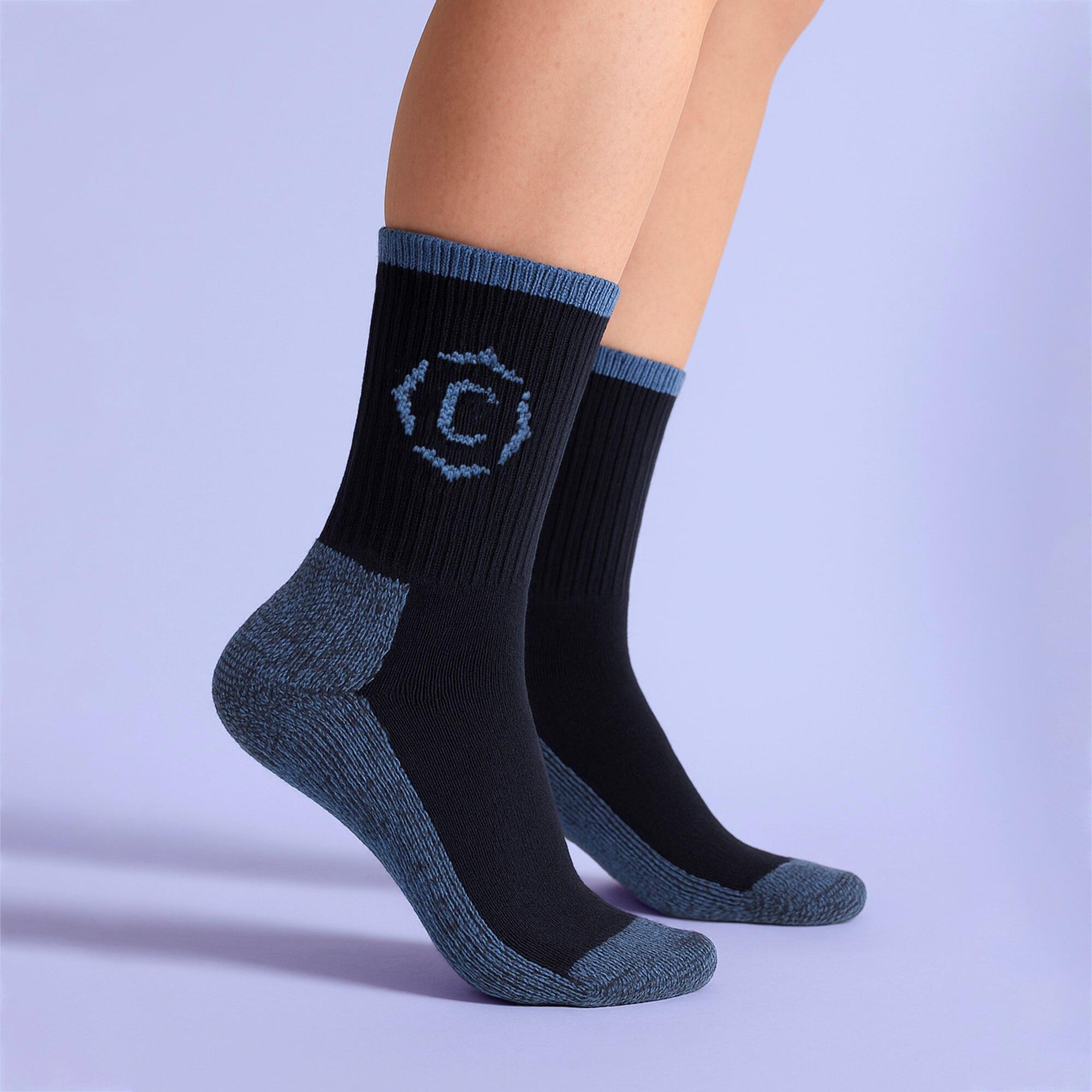 3 Pairs Ladies Heavy Duty Cushioned Hiking Socks with Reinforced Heel & Toe 3/4