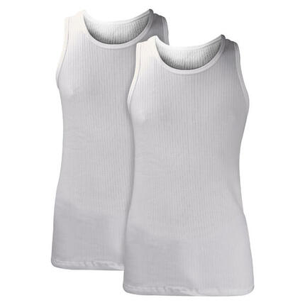 Heat Holders - 2er Pack Herren Innenfleece Baumwolle Ärmellos Unterhemd