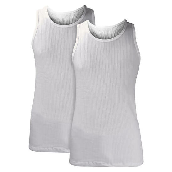 Heat Holders - 2er Pack Herren Innenfleece Baumwolle Ärmellos Unterhemd