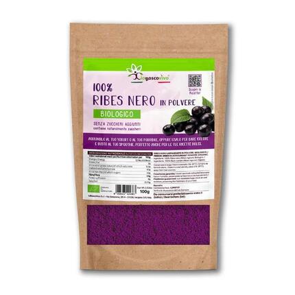 Pulver - Bio gefriergetrocknete Schwarze Johannisbeere - 100 g
