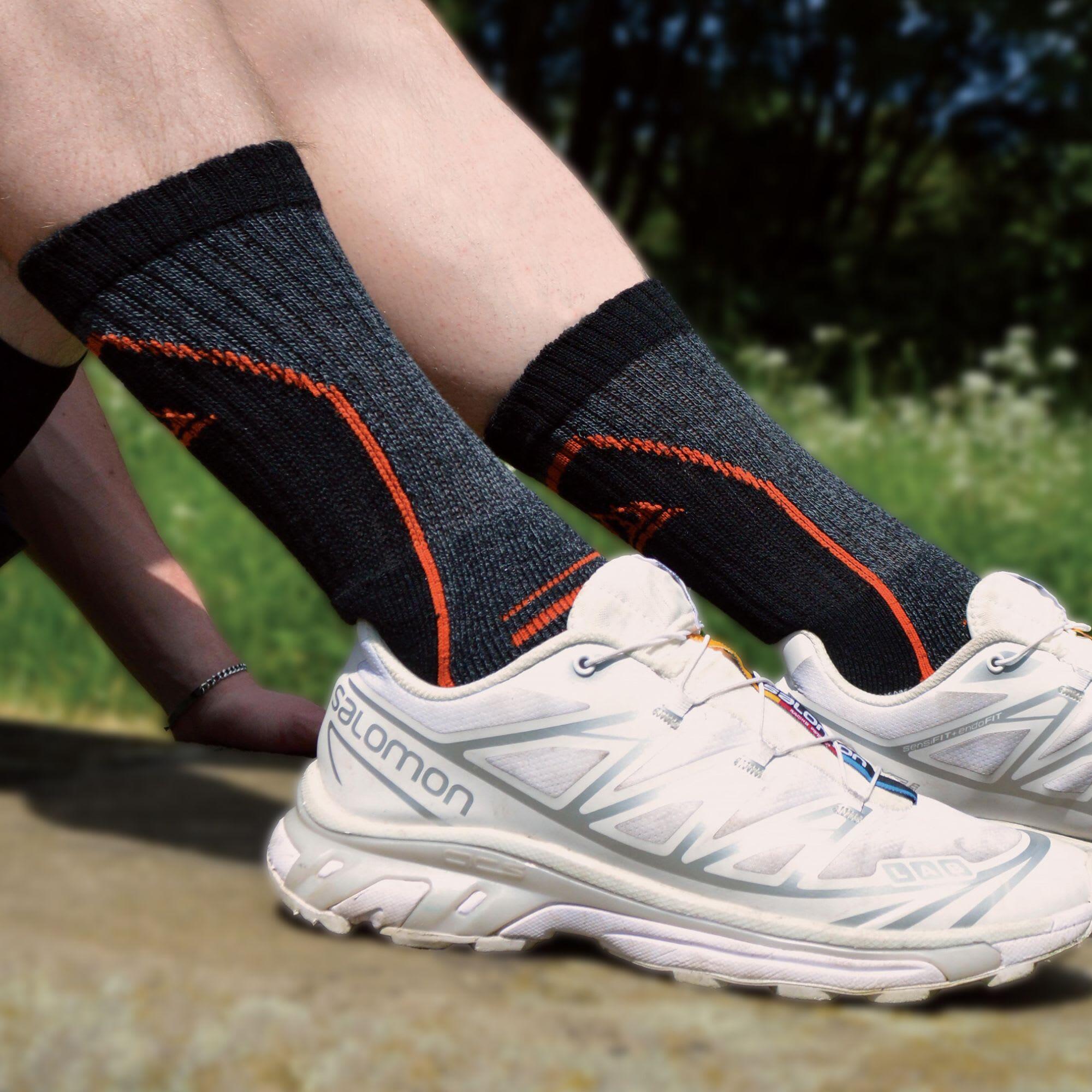 4 Pack Mens Cushioned Anti Blister Hiking Socks 3/7