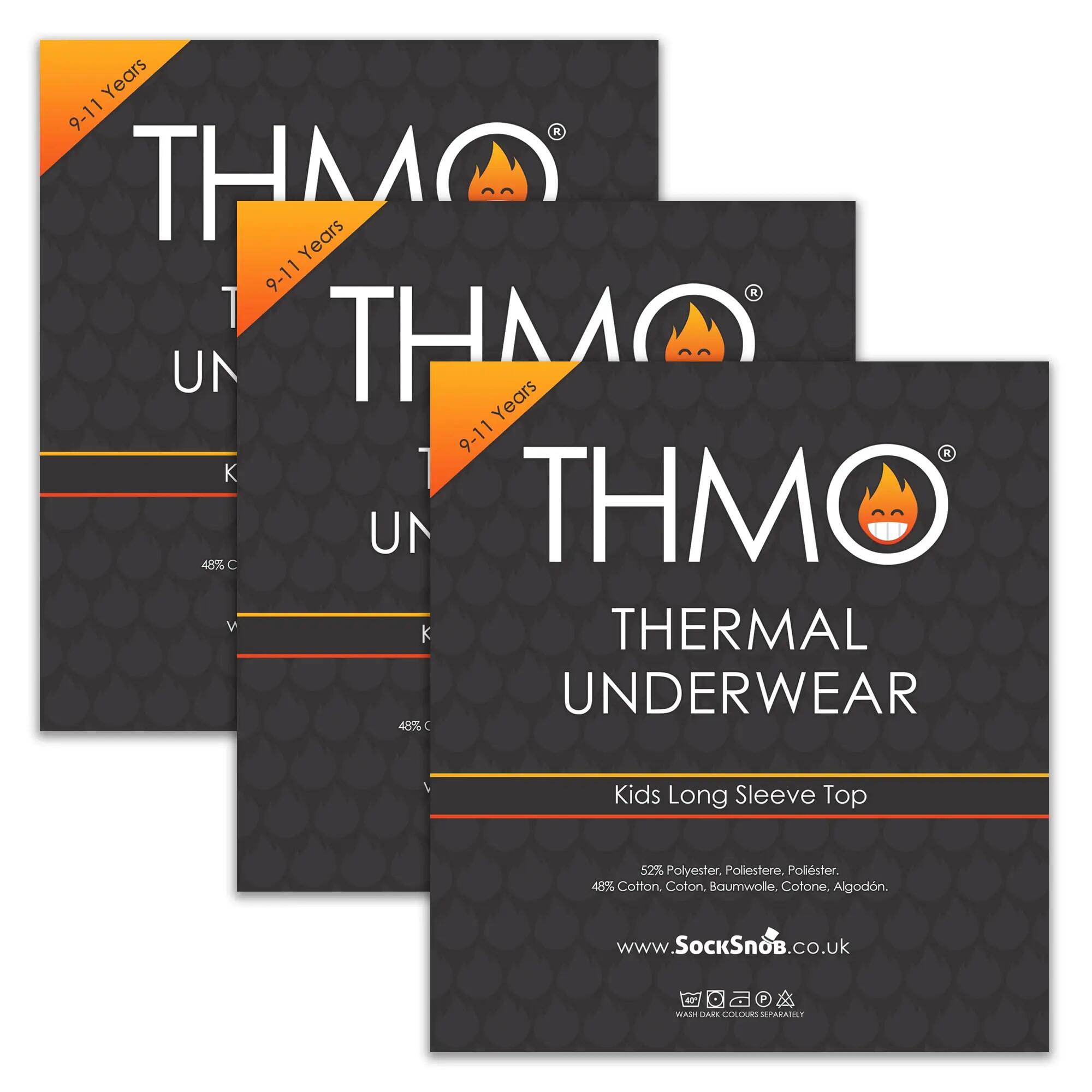 3 Pack Kids Thermal Top with Long Sleeve | Base Layer Underwear Top 2/5