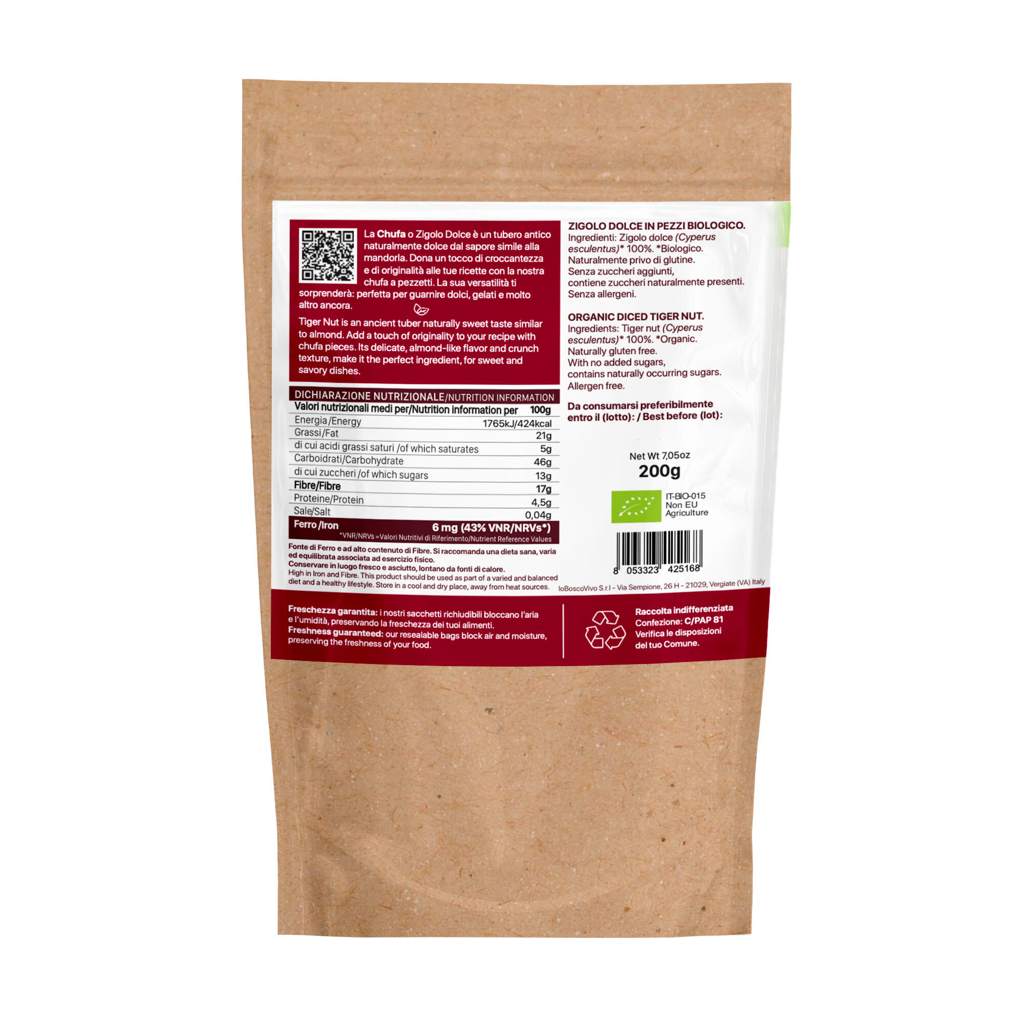 Chufa Crunchy - Granellla bio - senza allergeni - croccante - 200 g 2/3