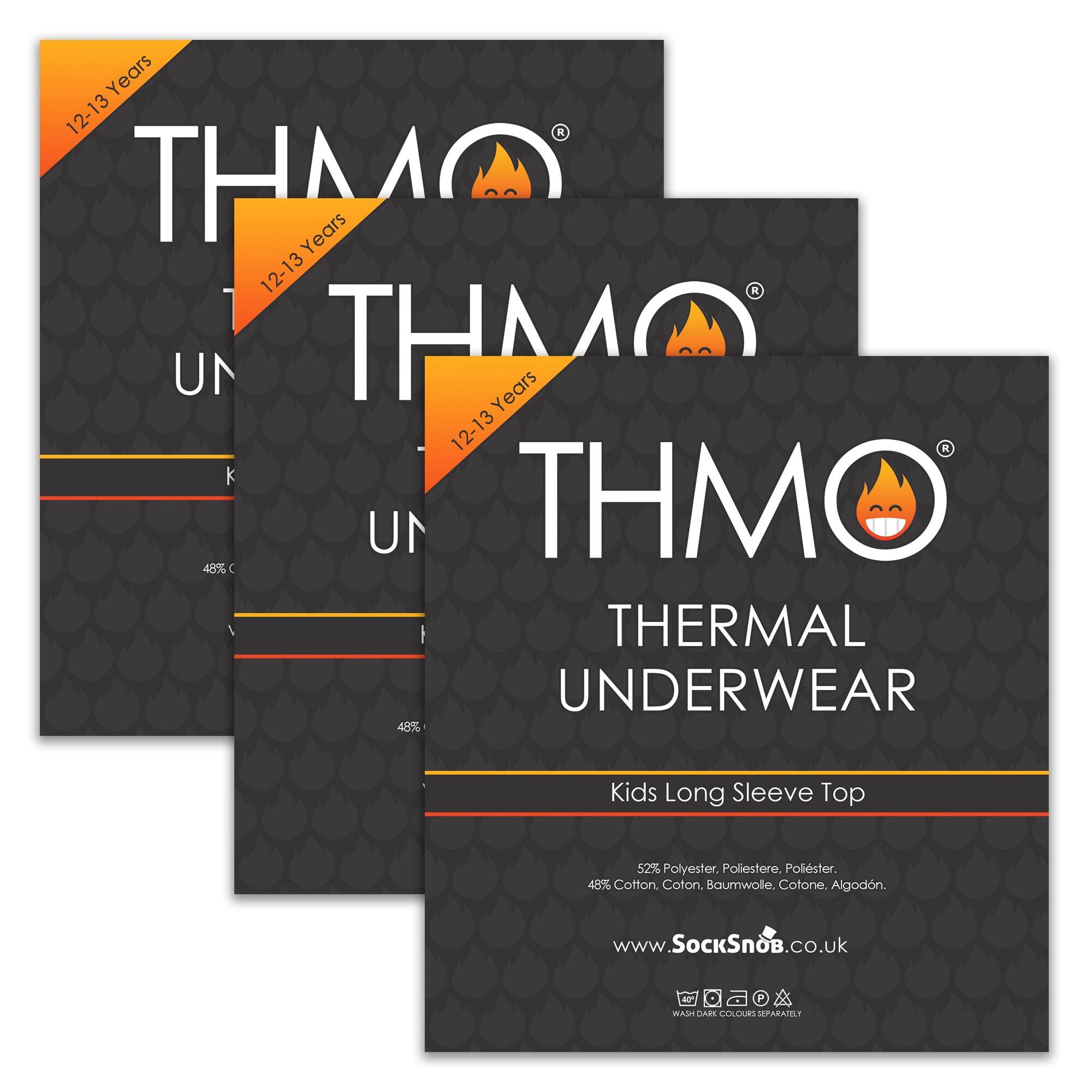 THMO - 3er Pack Langärmliges Unterhemd Für Kinder 2/5