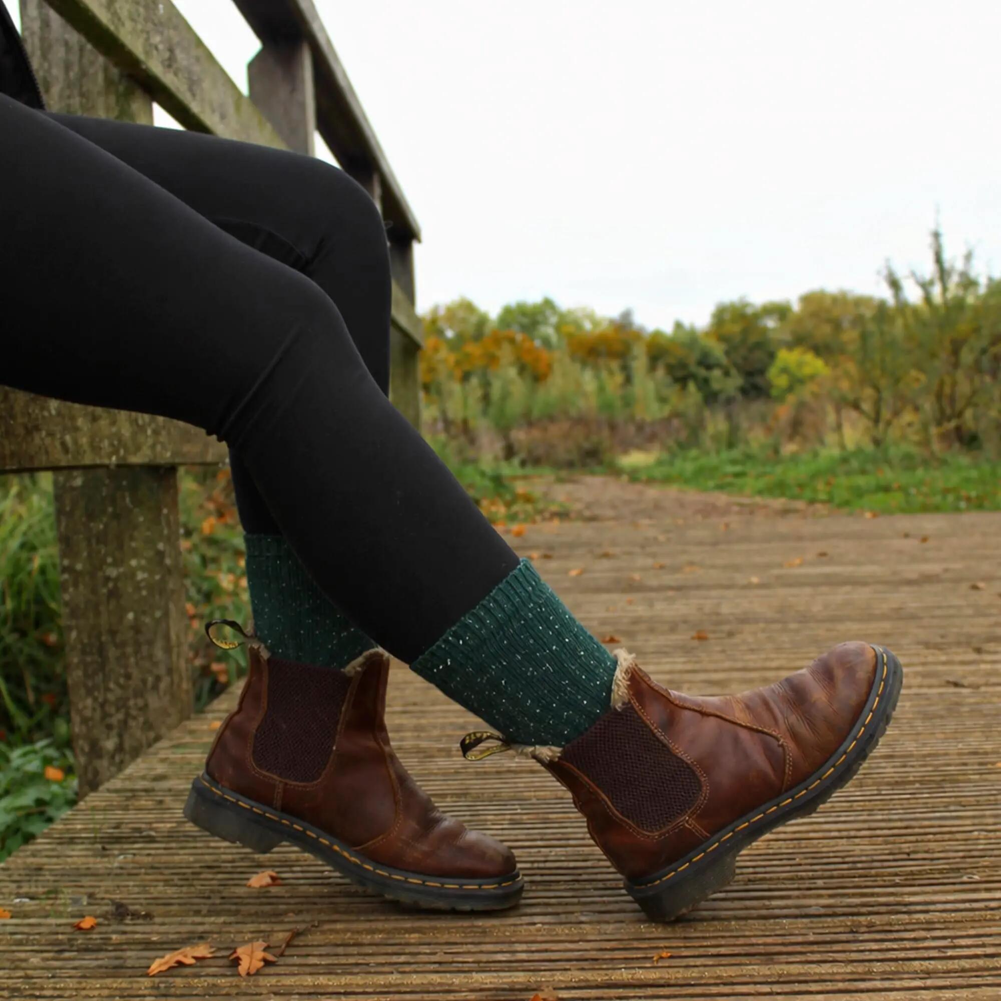 Glenmuir - 2er Pack Damen Boot Socken Wollmix Warm Wandern 5/5