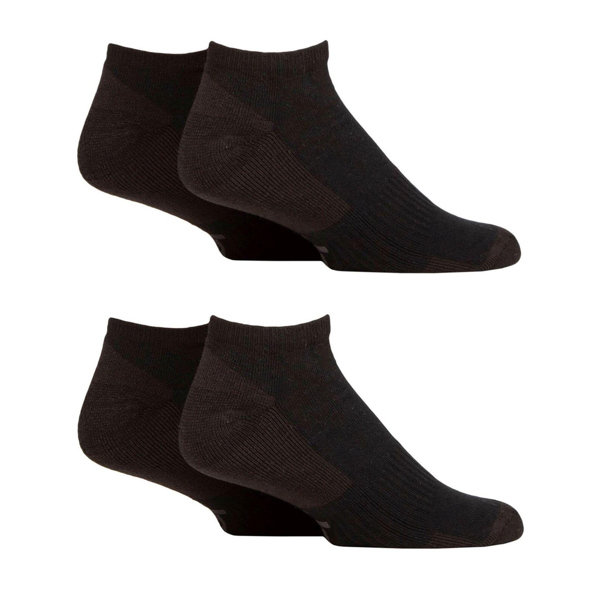 Men's Breathable Cushioned Low Cut Trainer Socks - Pack of 4 3/4
