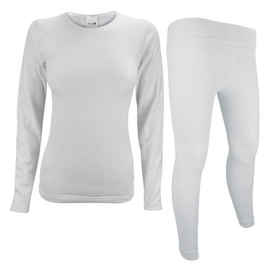 THMO - Damen Langarm -Set Top & Hose - Kuschelige Winterbekleidung