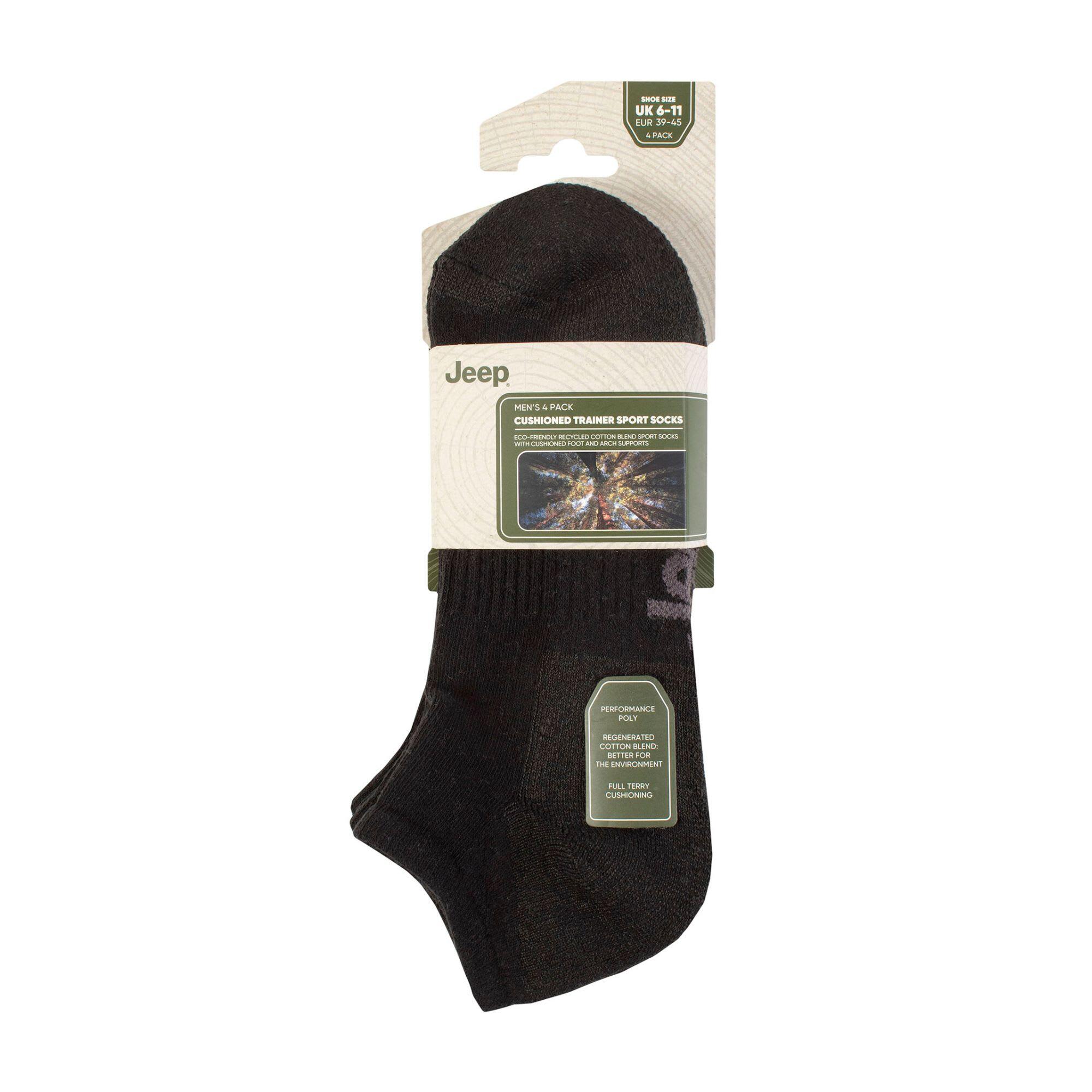 Men's Breathable Cushioned Low Cut Trainer Socks - Pack of 4 2/4