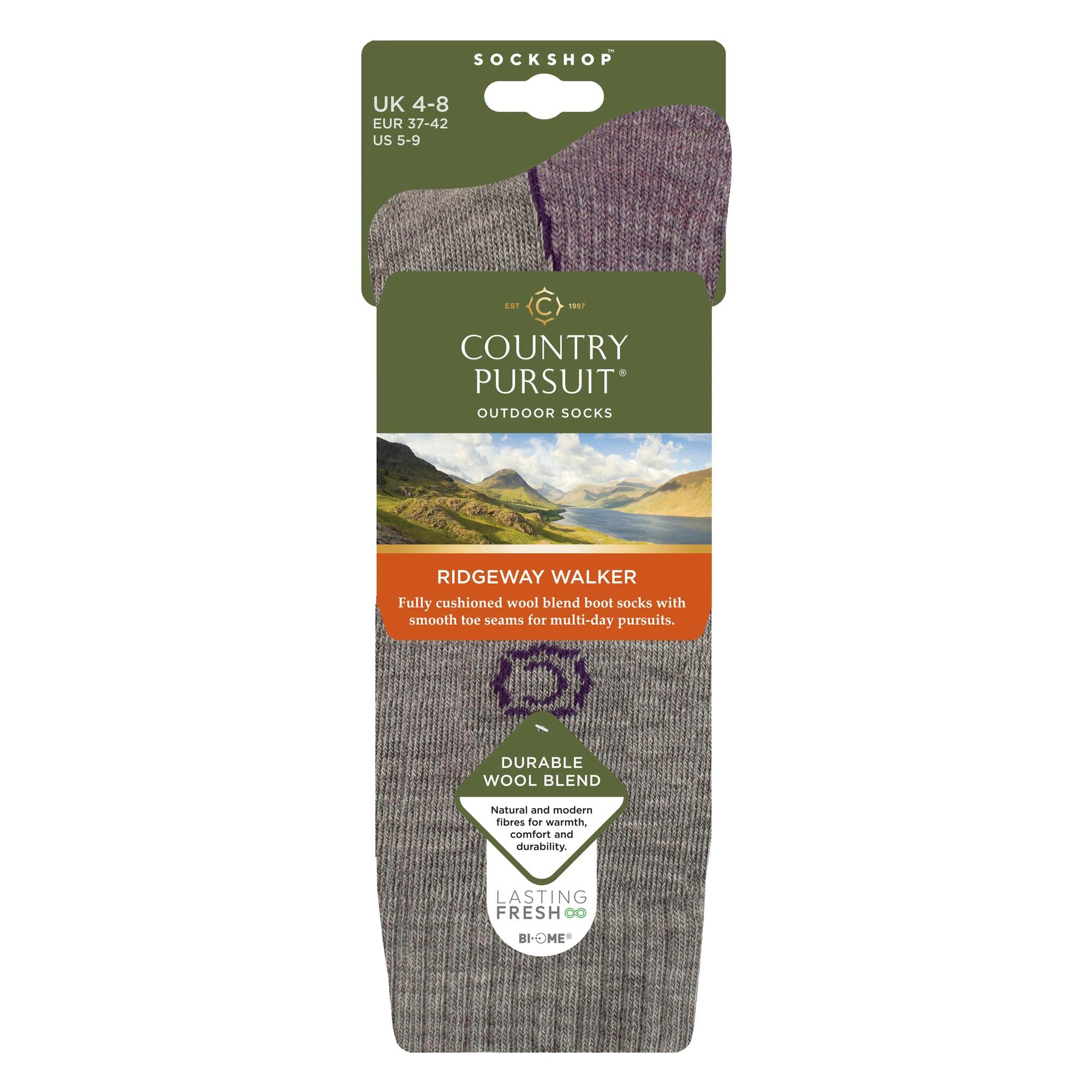 Country Pursuit - Damen Wandersocken Wollsocken gepolstert strapazierfähig 2/4