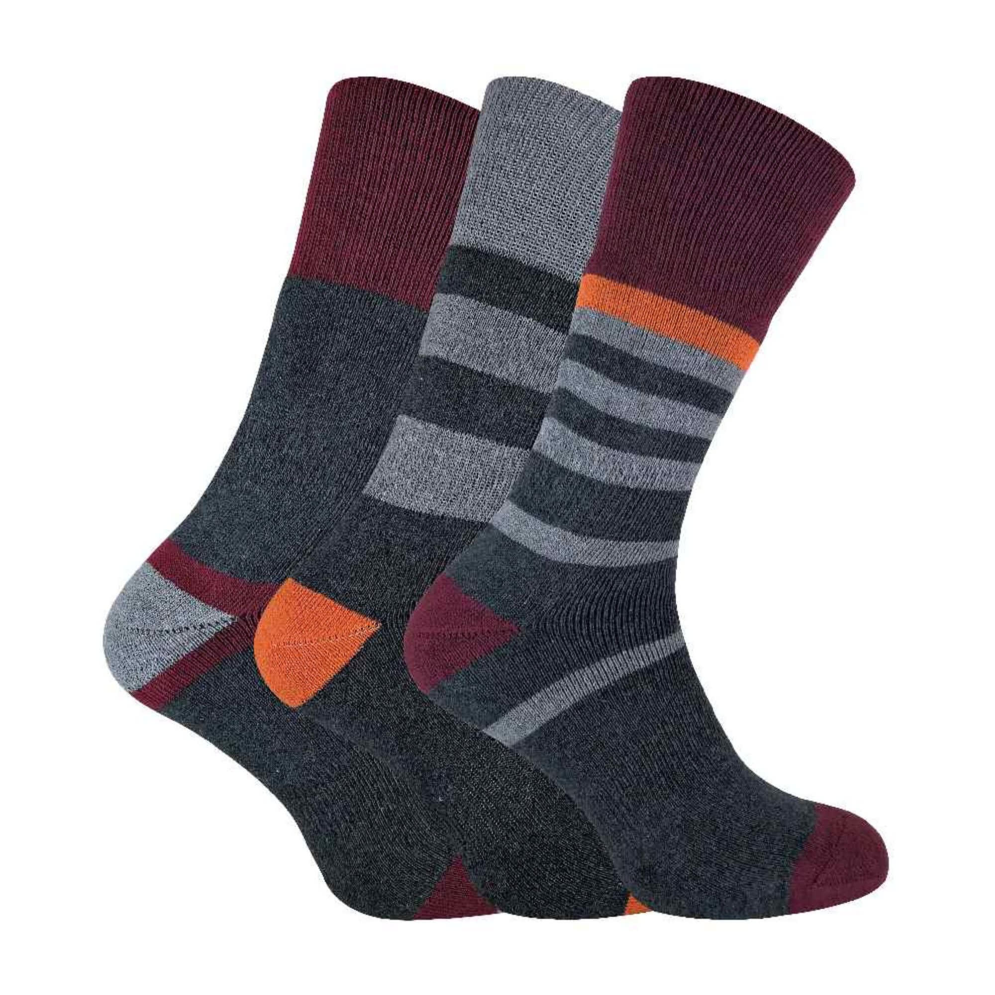 3 Pack Mens Cushioned Anti Blister Dual Layer Hiking Socks