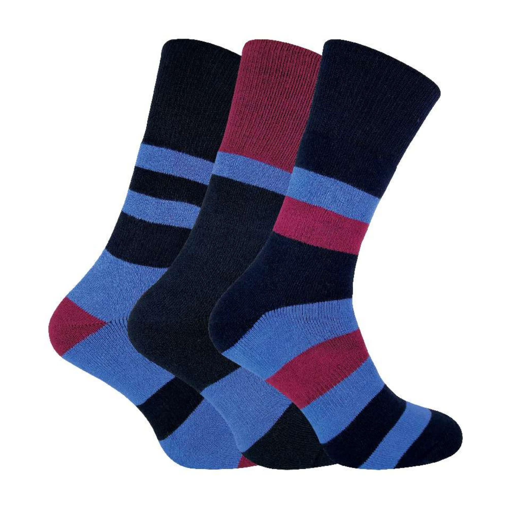 3 Pack Mens Cushioned Anti Blister Dual Layer Hiking Socks